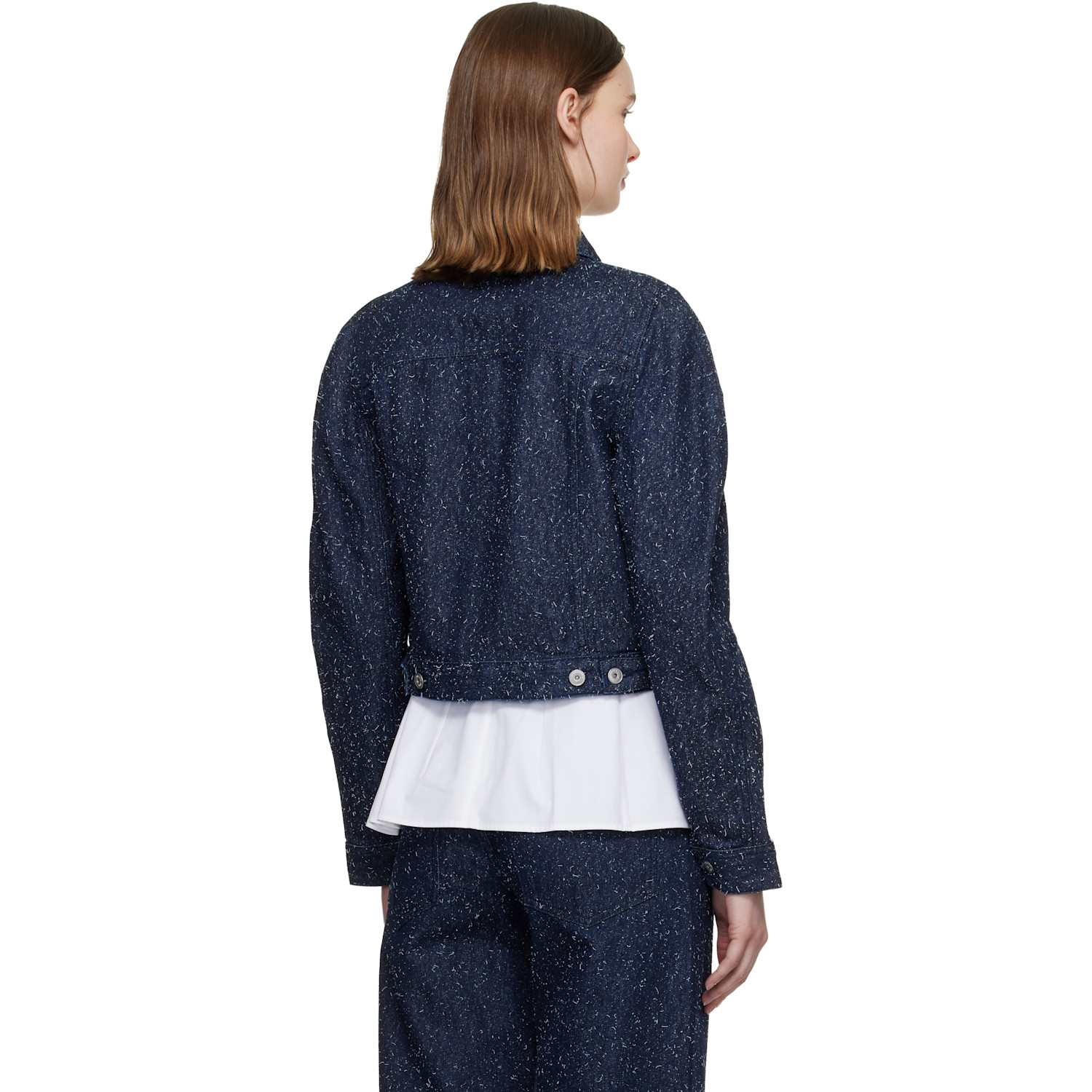  Jacquemus Navy 'the Ovalo De-nîmes' Denim Jacket 