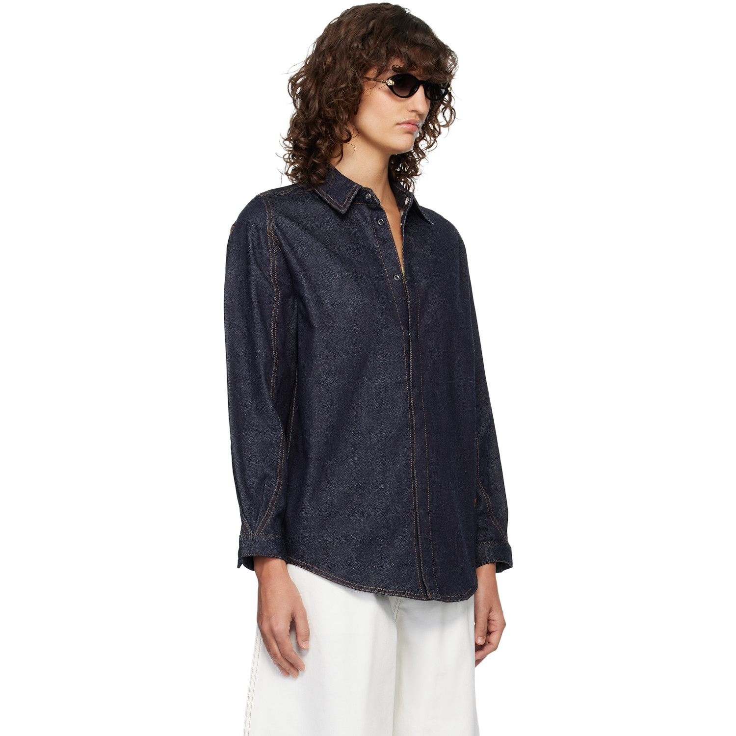  Jacquemus Navy 'the Amelo De-nîmes Denim' Shirt 