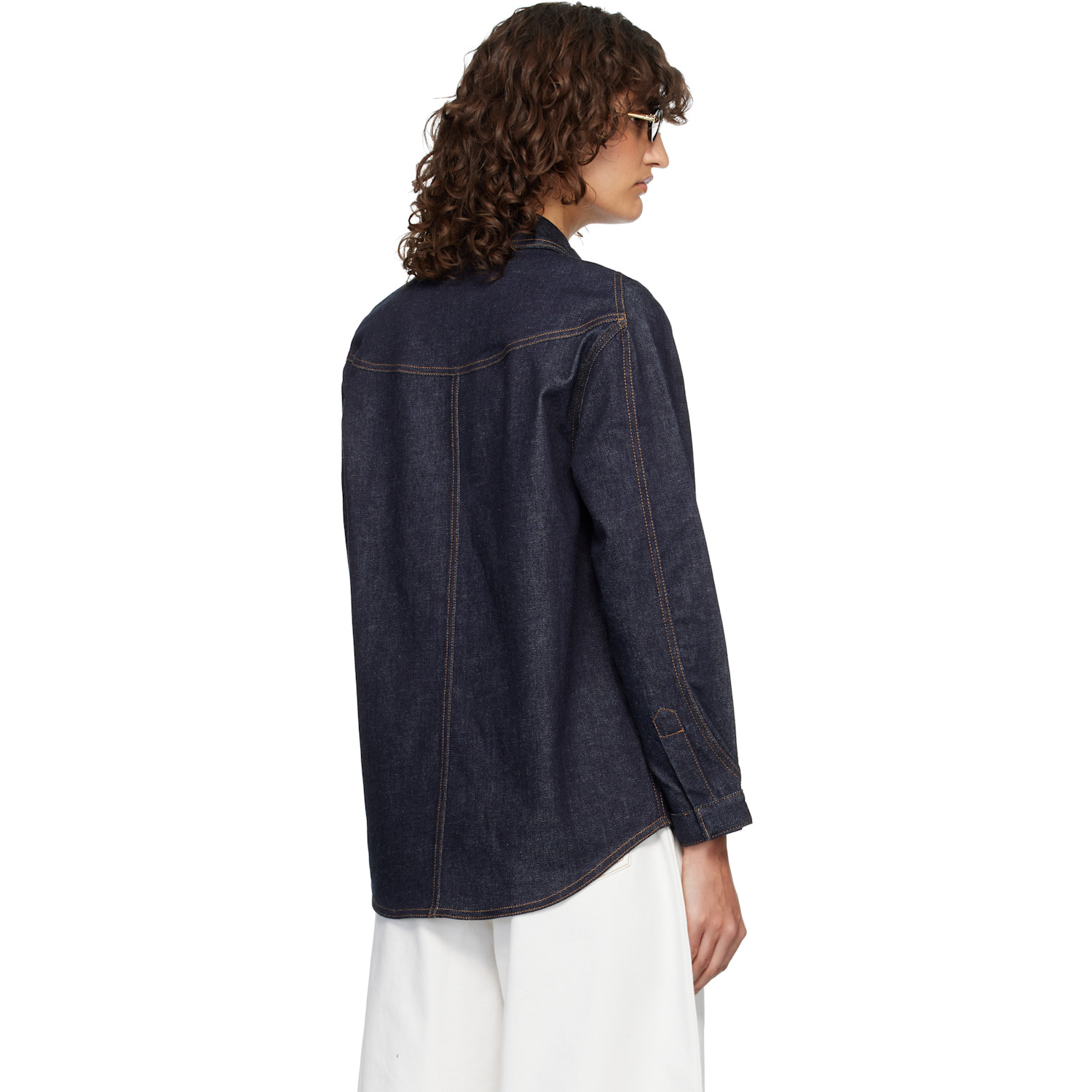  Jacquemus Navy 'the Amelo De-nîmes Denim' Shirt 