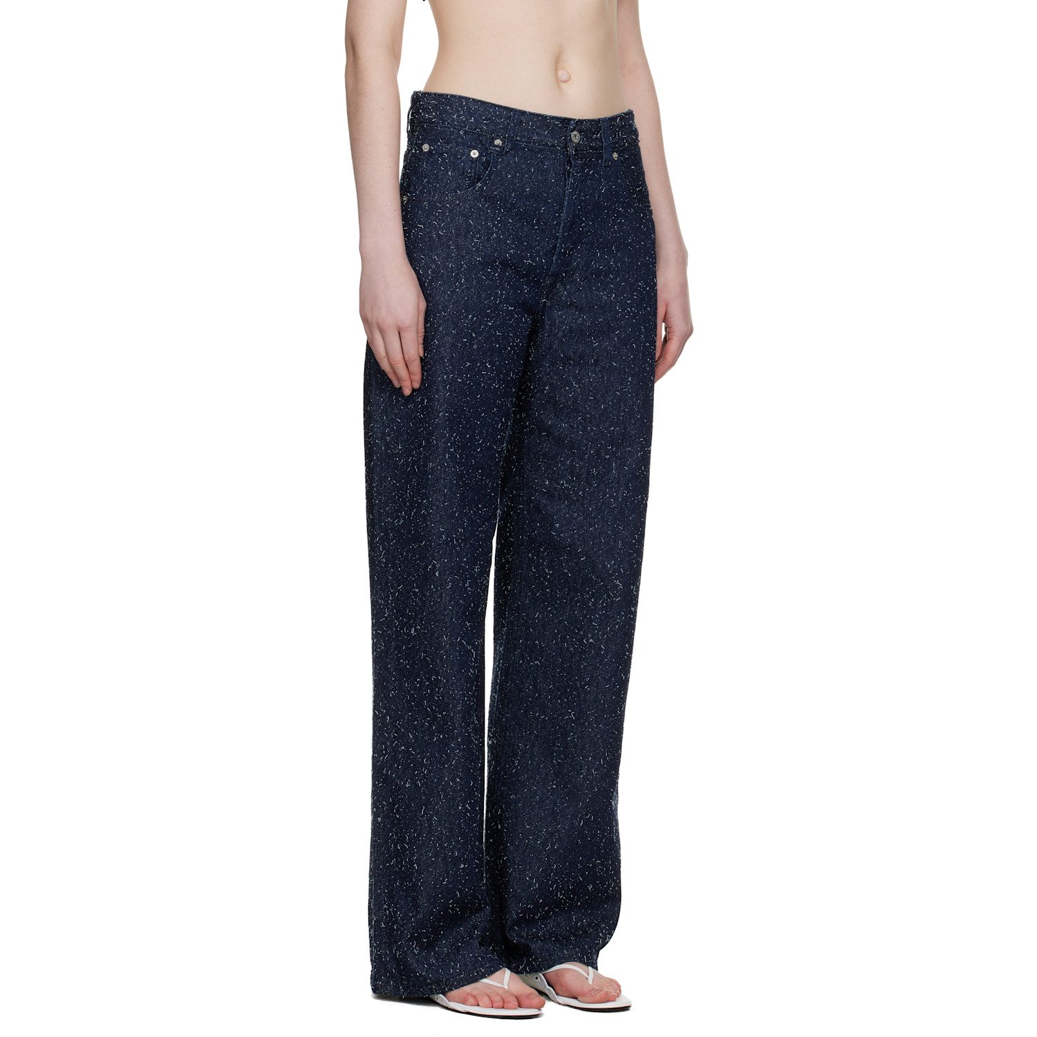  Jacquemus Navy 'the Wide De-nîmes' Jeans 