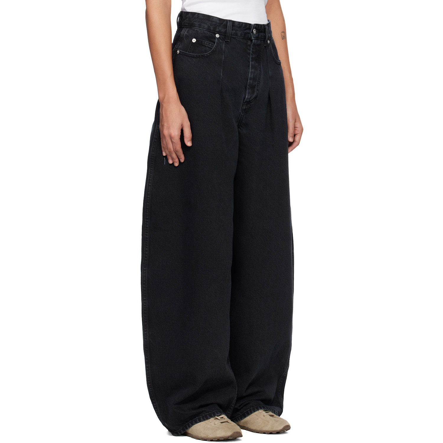  Jacquemus Black 'the Ovalo De-nîmes Denim' Jeans 