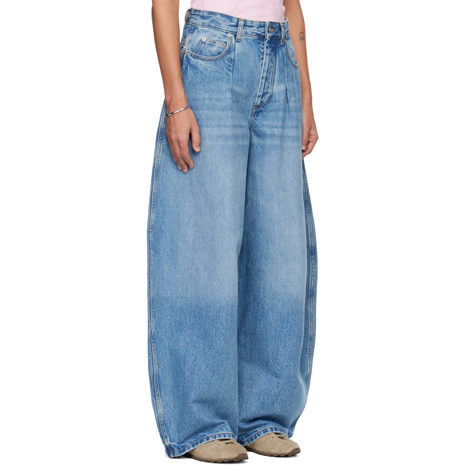  Jacquemus Blue 'the Ovalo De-nîmes Denim' Jeans 