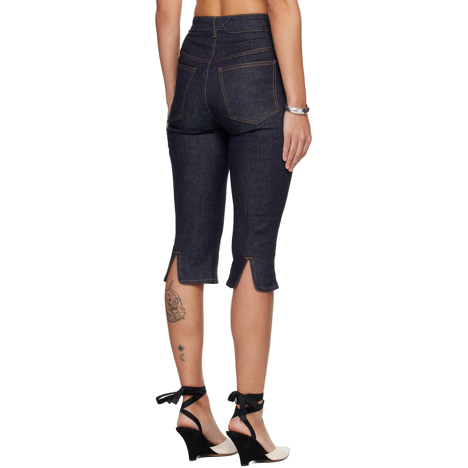  Jacquemus Navy 'the De-nîmes Denim Capri' Jeans 