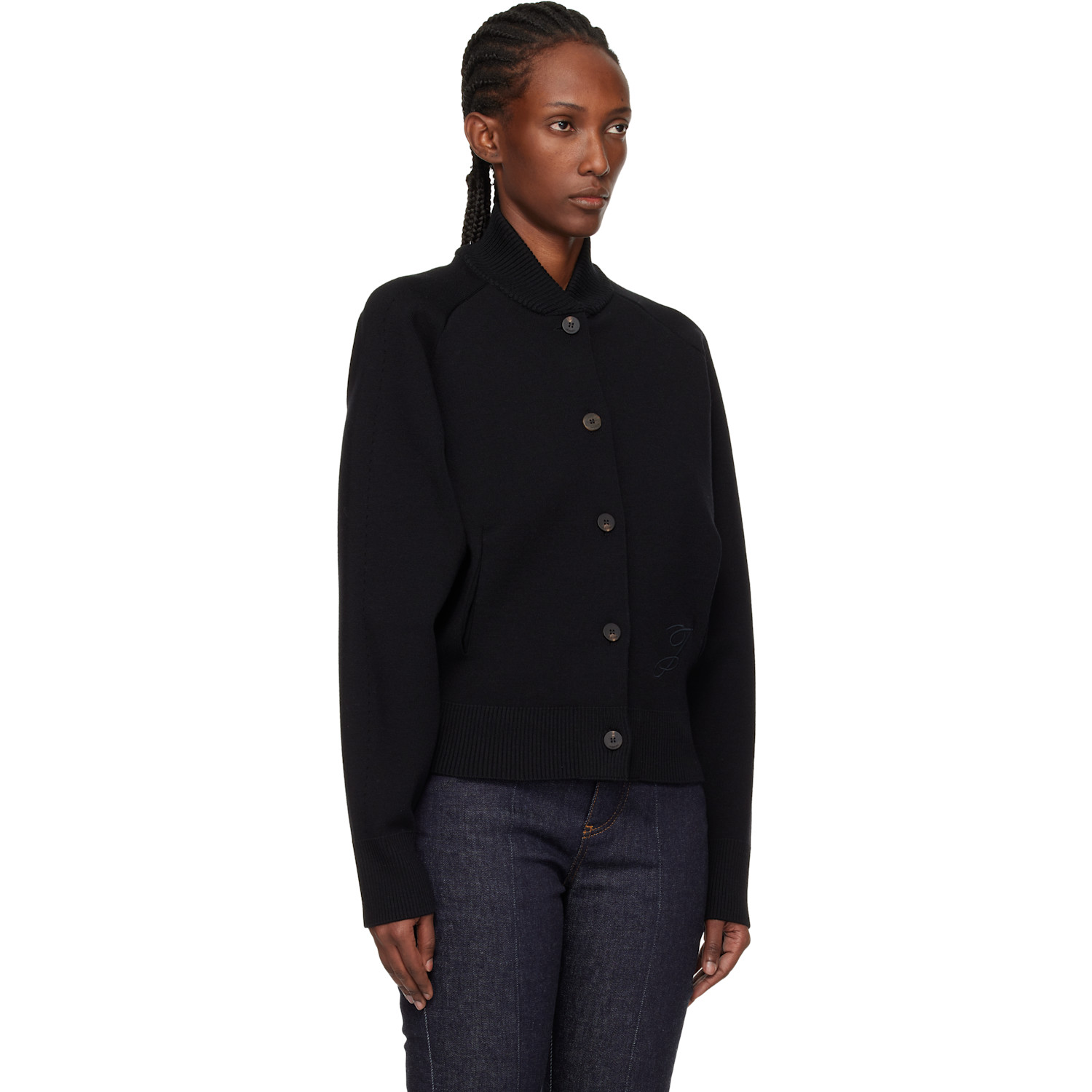  Jacquemus Black 'the Lavande' Cardigan Sweater 