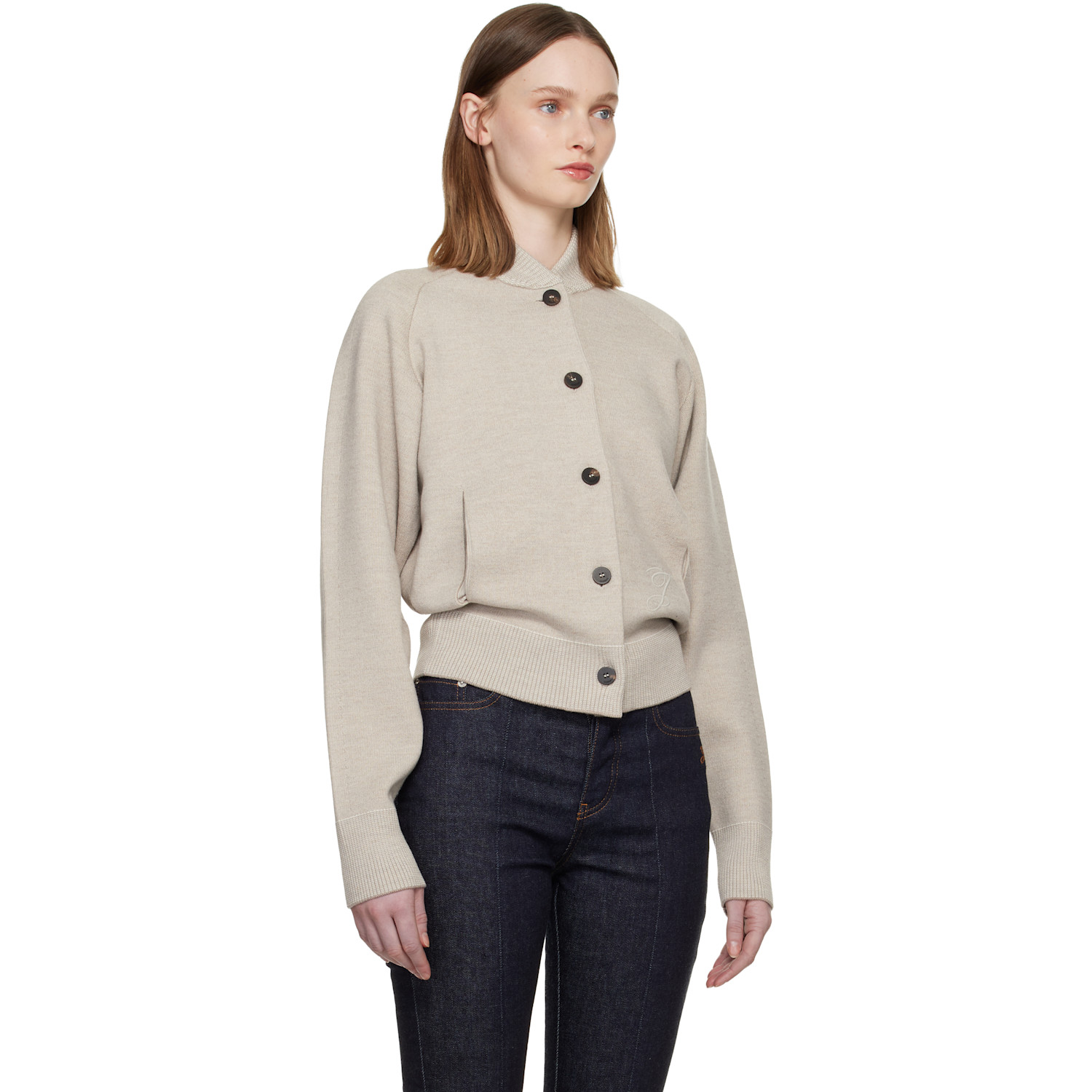  Jacquemus Beige 'the Lavande' Cardigan 