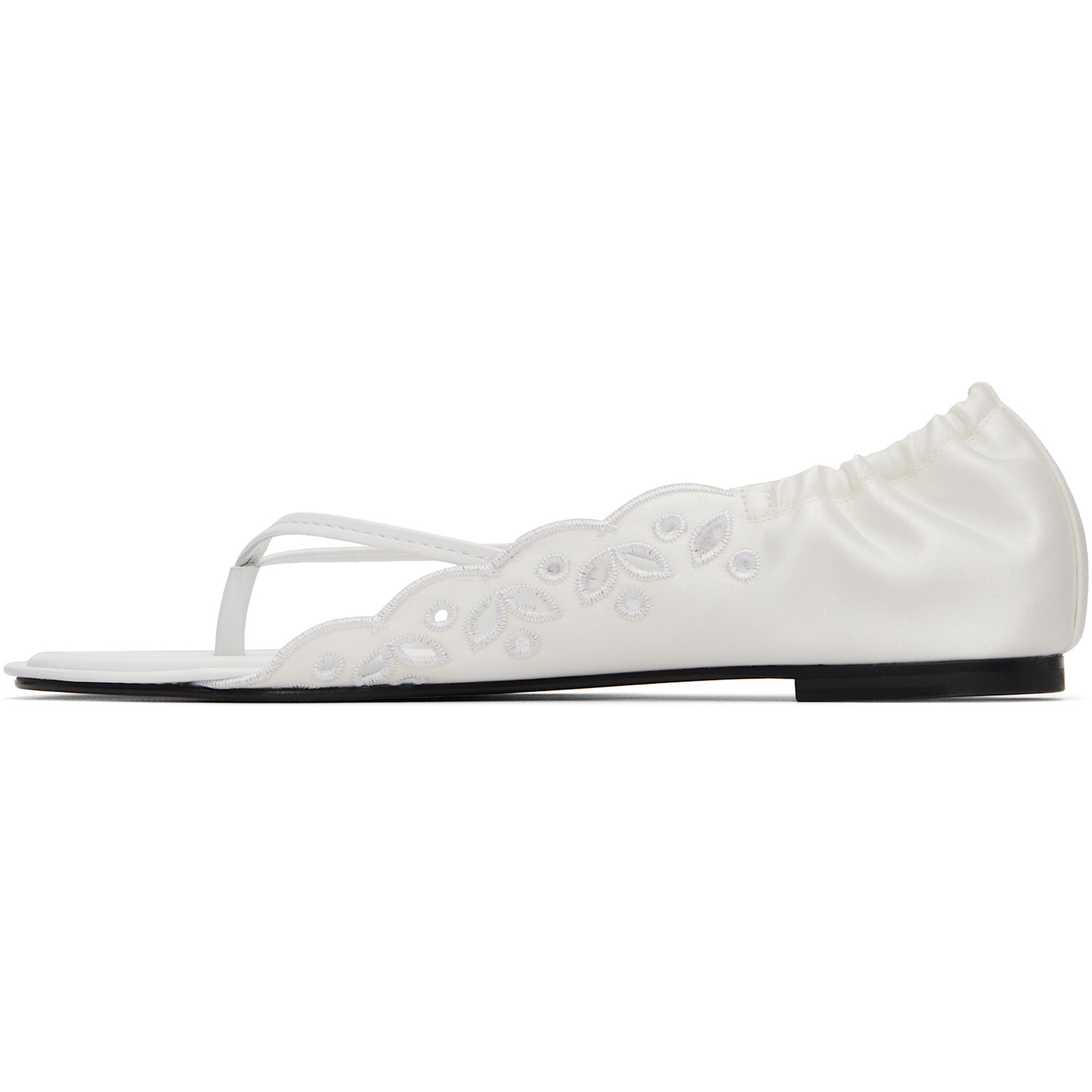  Jacquemus White 'the Flat' Sandals 
