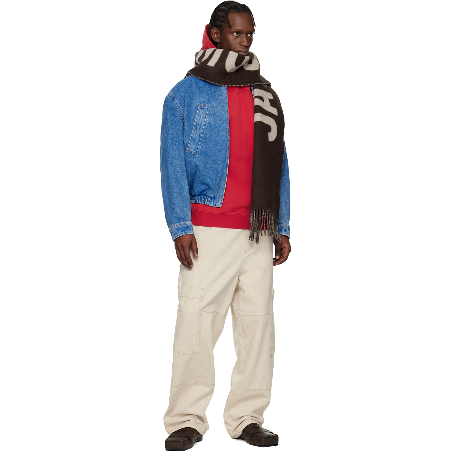  Jacquemus Brown 'the Jacquemus' Scarf 