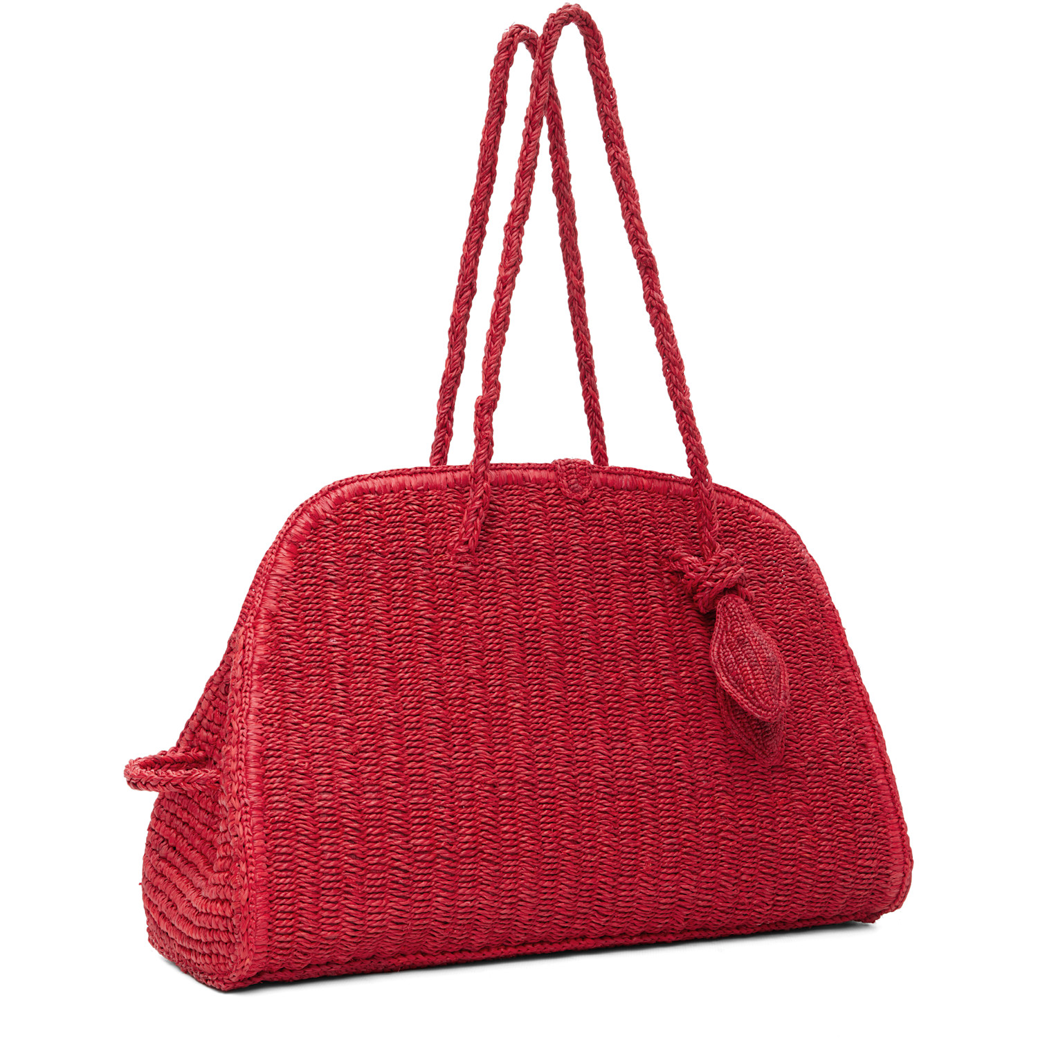  Jacquemus Red 'the Raffia Turismo' Tote 
