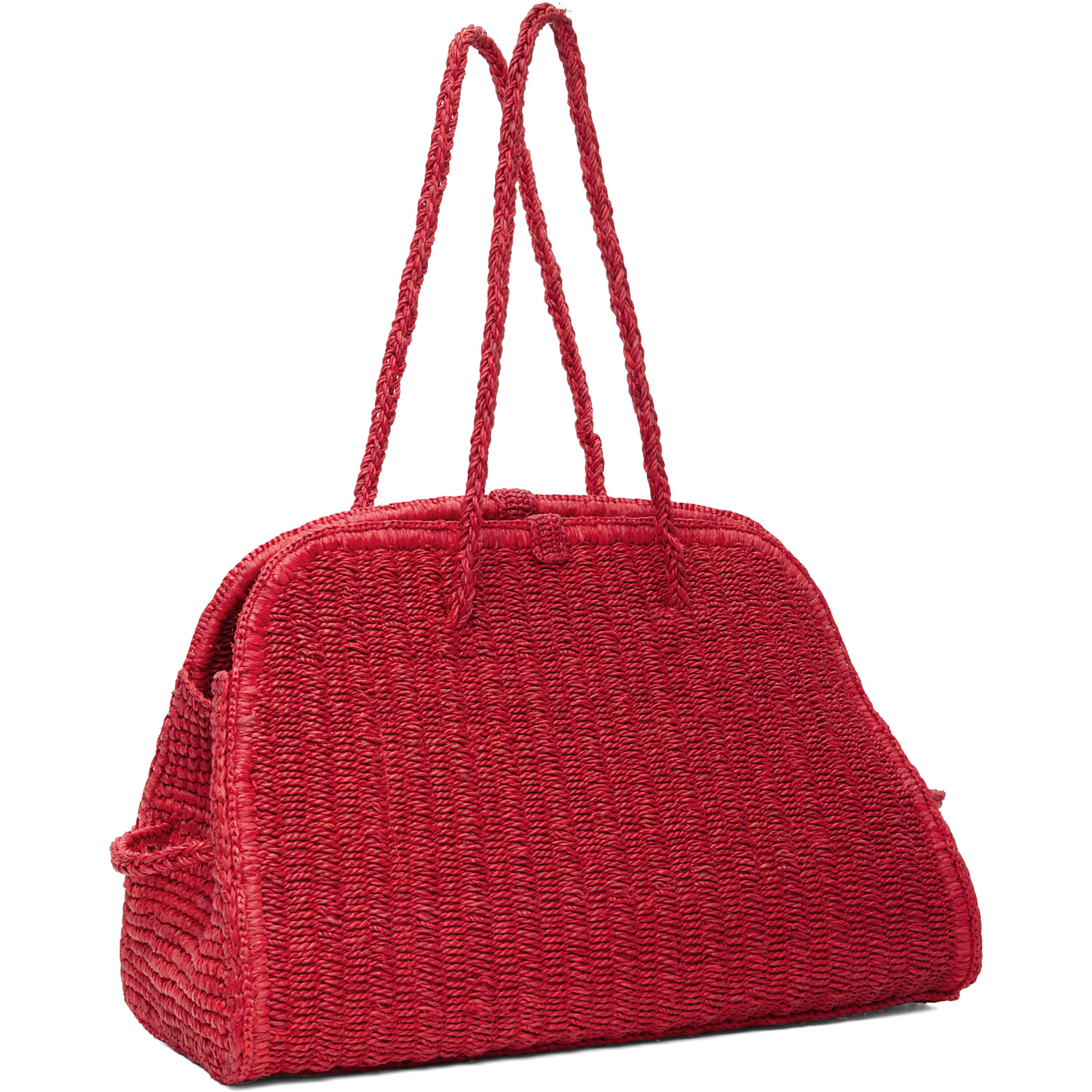  Jacquemus Red 'the Raffia Turismo' Tote 
