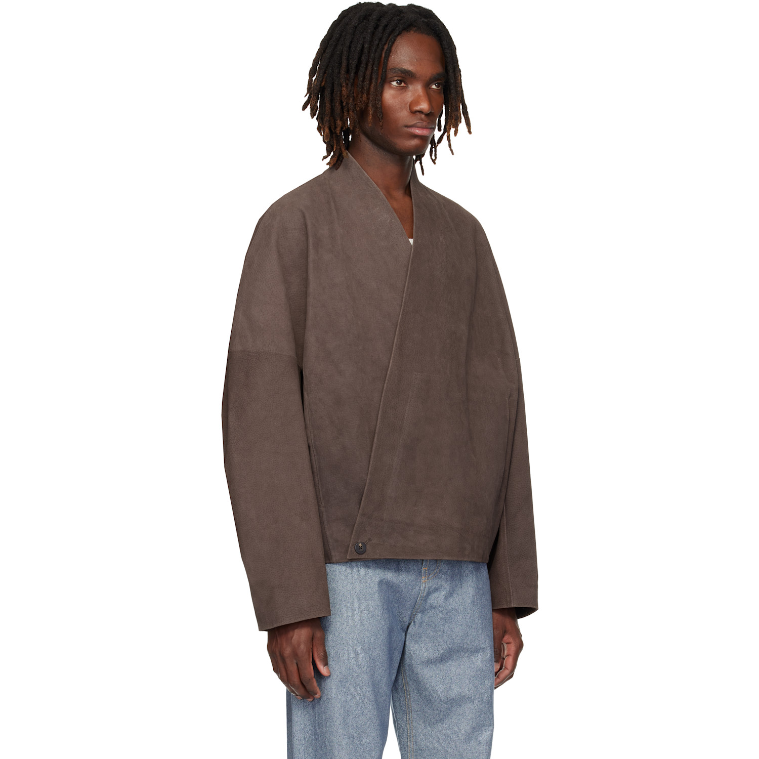  Jacquemus Brown 'the Berger' Suede Jacket 