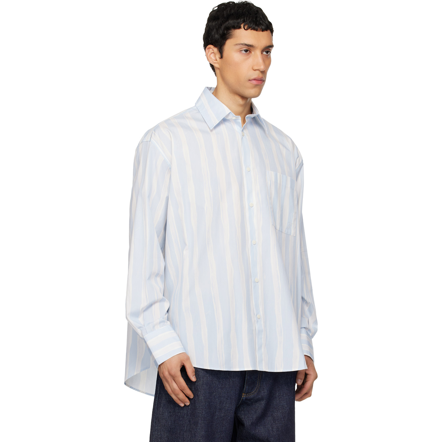  Jacquemus Blue & Off-white 'the Camargue' Shirt 