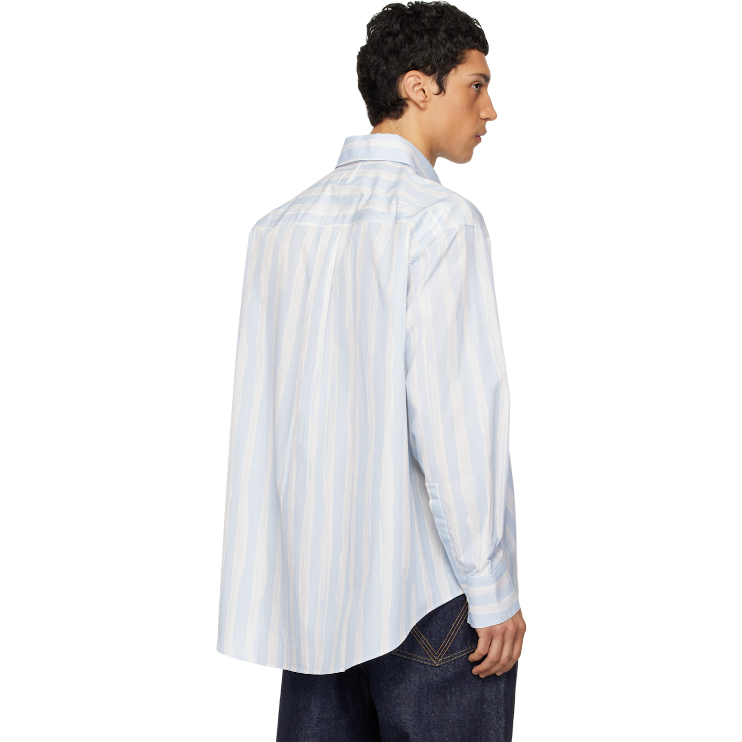  Jacquemus Blue & Off-white 'the Camargue' Shirt 