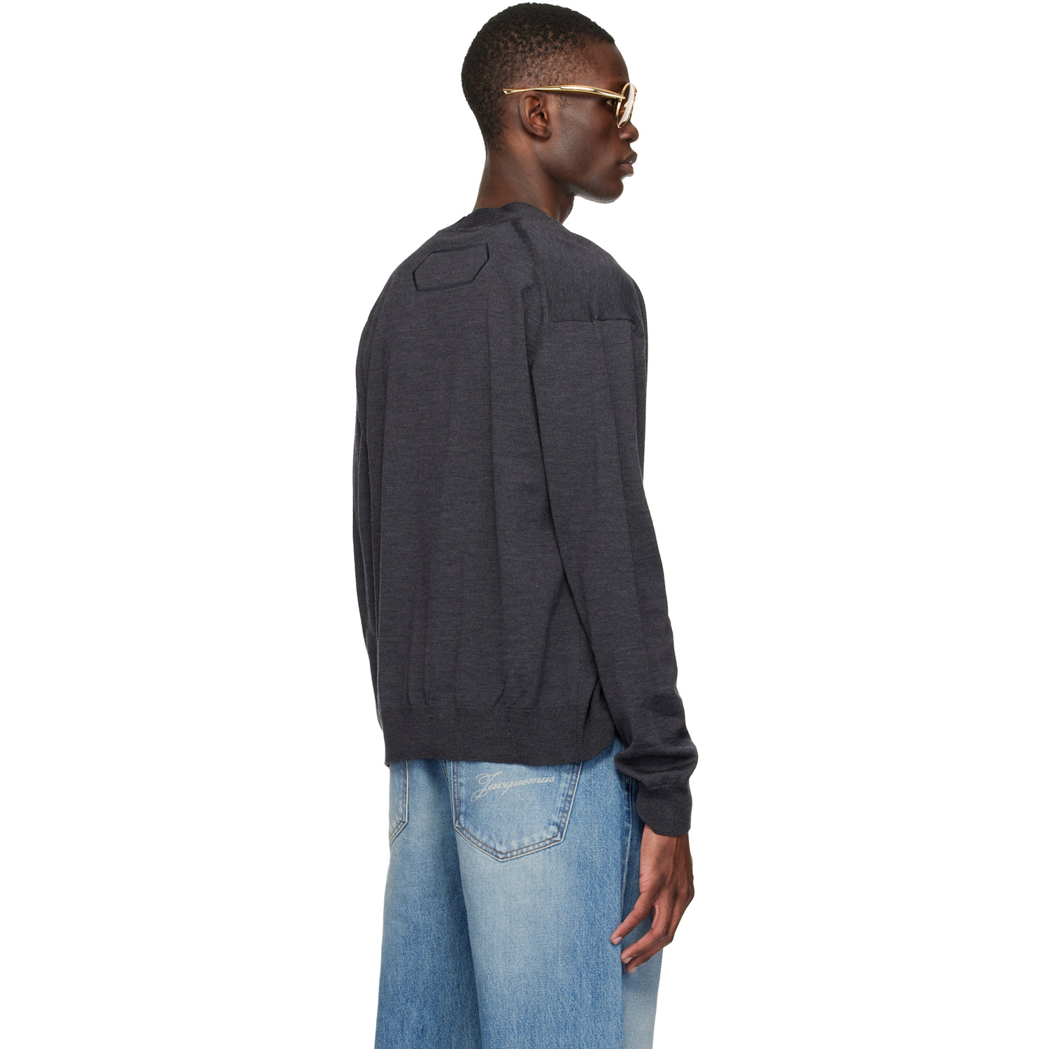  Jacquemus Gray 'the J' Cardigan 