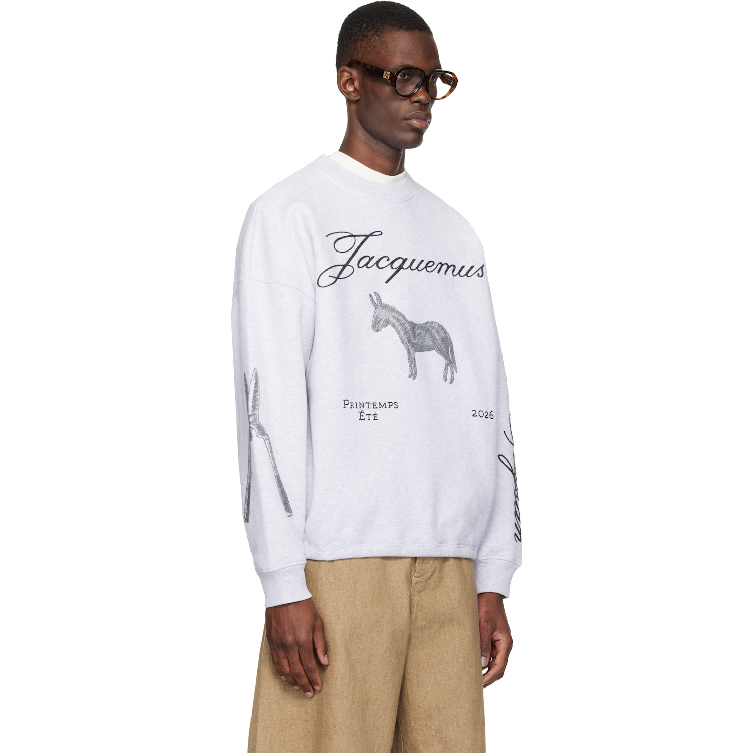  Jacquemus Gray 'the âne' Sweatshirt 