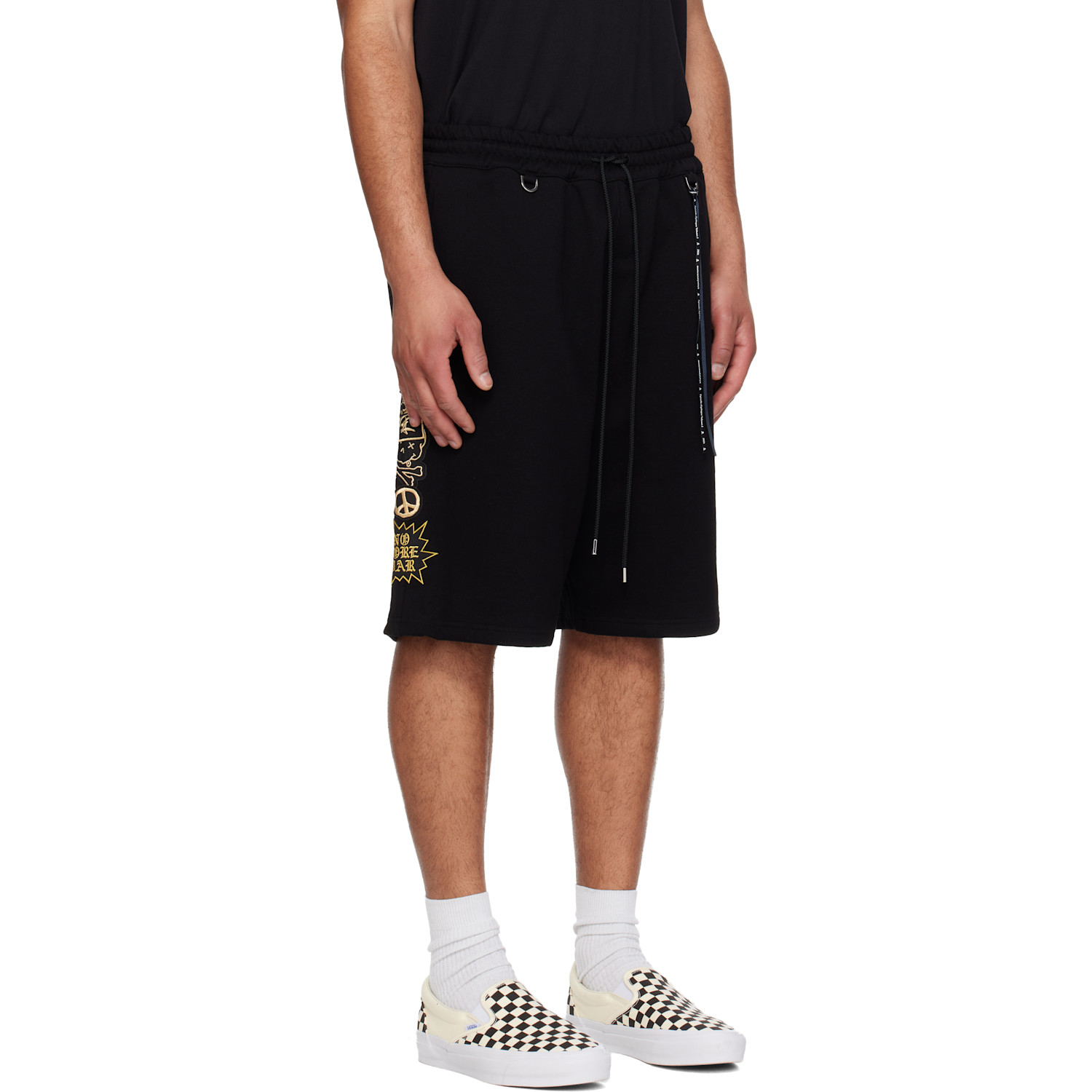  Mastermind Japan Black Multi Patched Shorts 