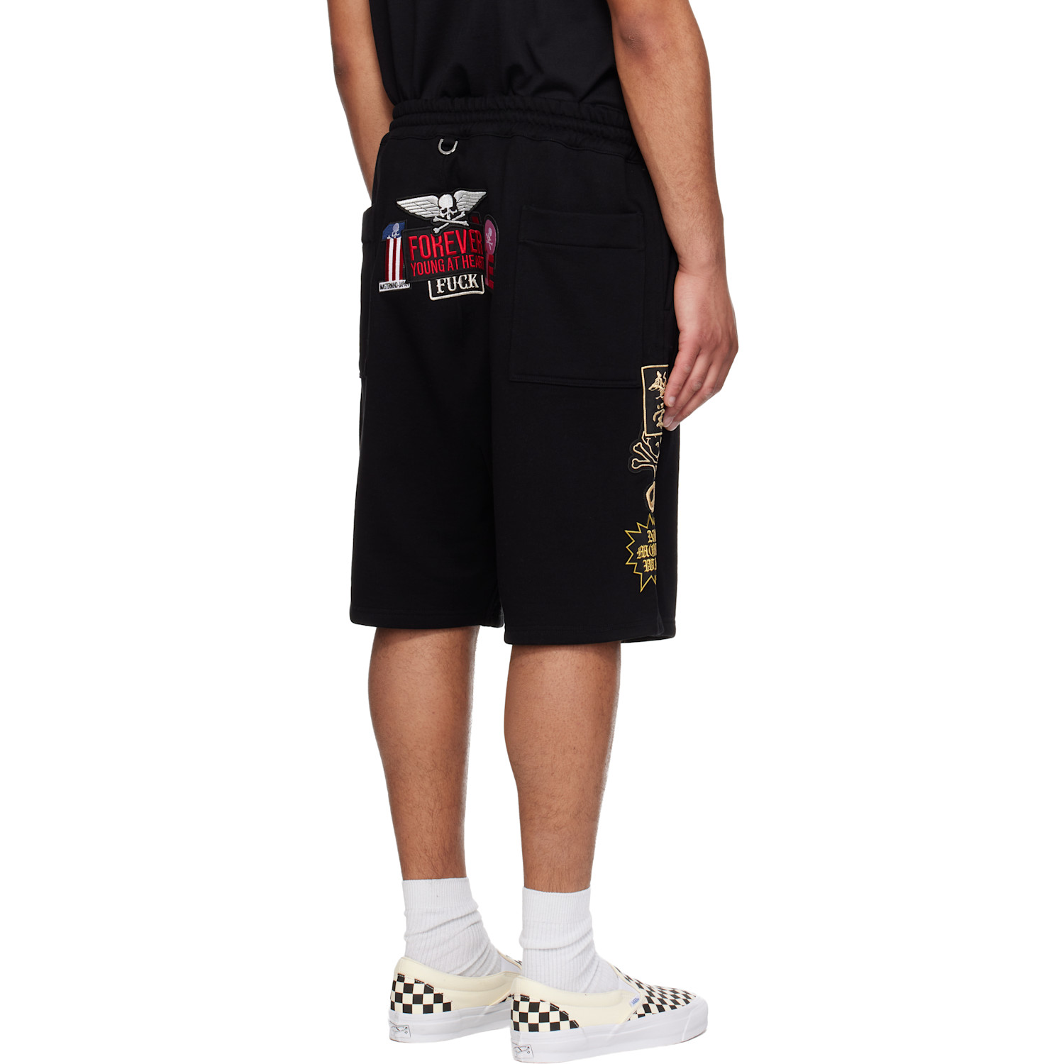  Mastermind Japan Black Multi Patched Shorts 