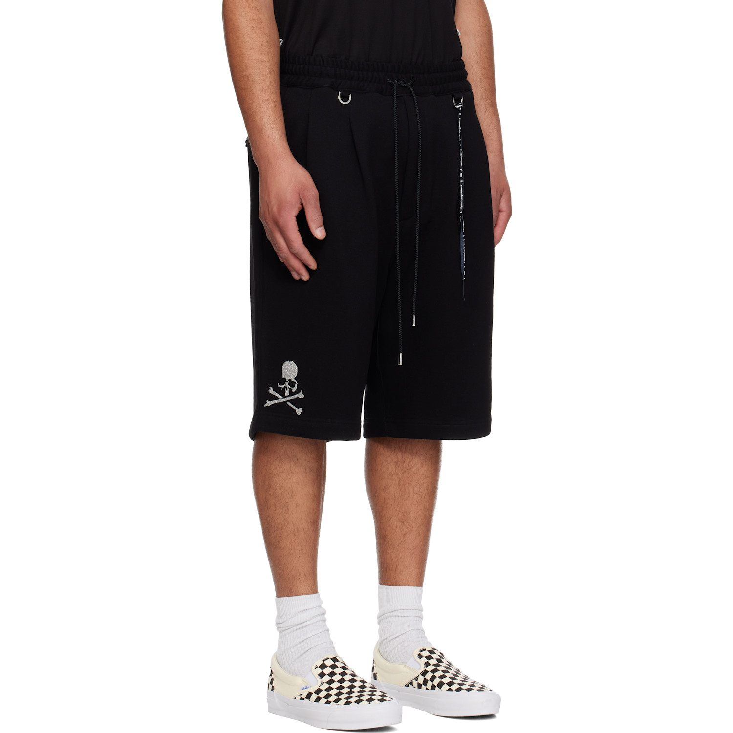  Mastermind Japan Black Glass Beads Shorts 