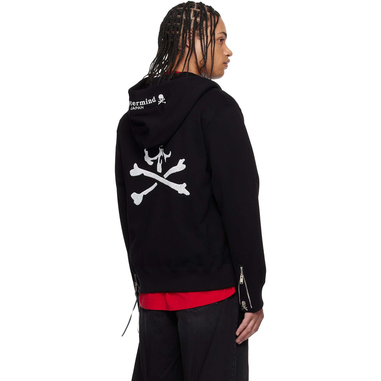  Mastermind Japan Black Og Embroidery-ish Zip-up Hoodie 