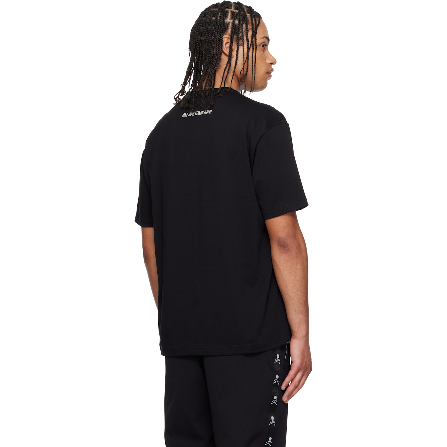  Mastermind Japan Black Glass Beaded Loopwheel T-shirt 