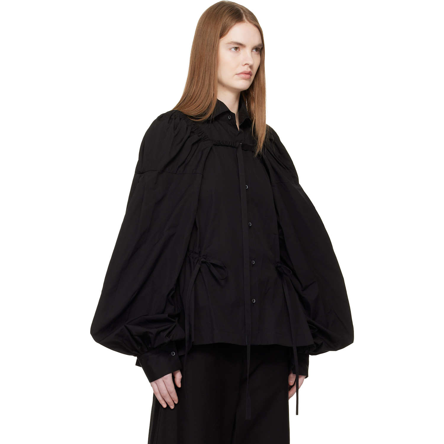  Yohji Yamamoto Black Broad Combination Shirt 