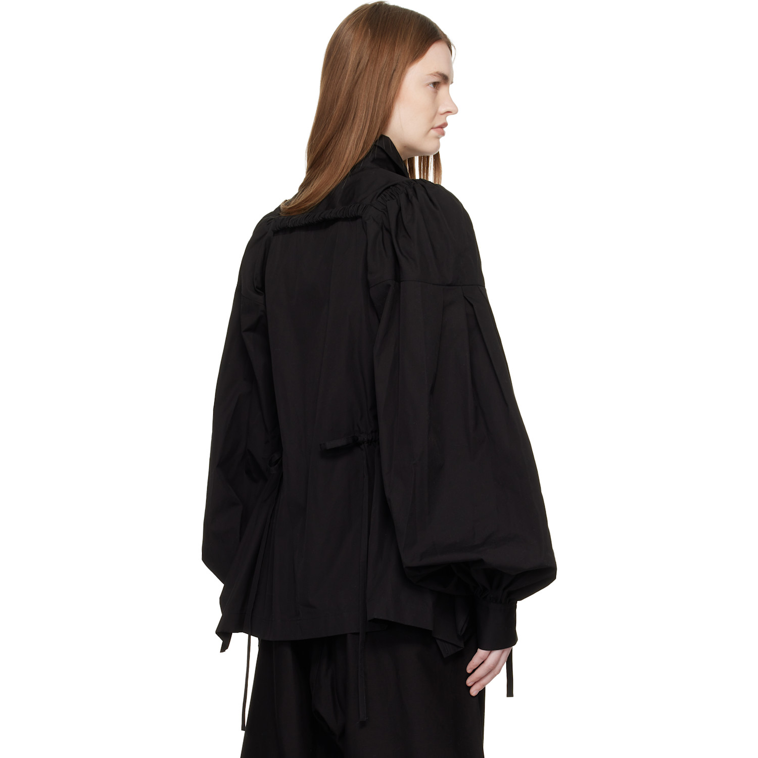  Yohji Yamamoto Black Broad Combination Shirt 