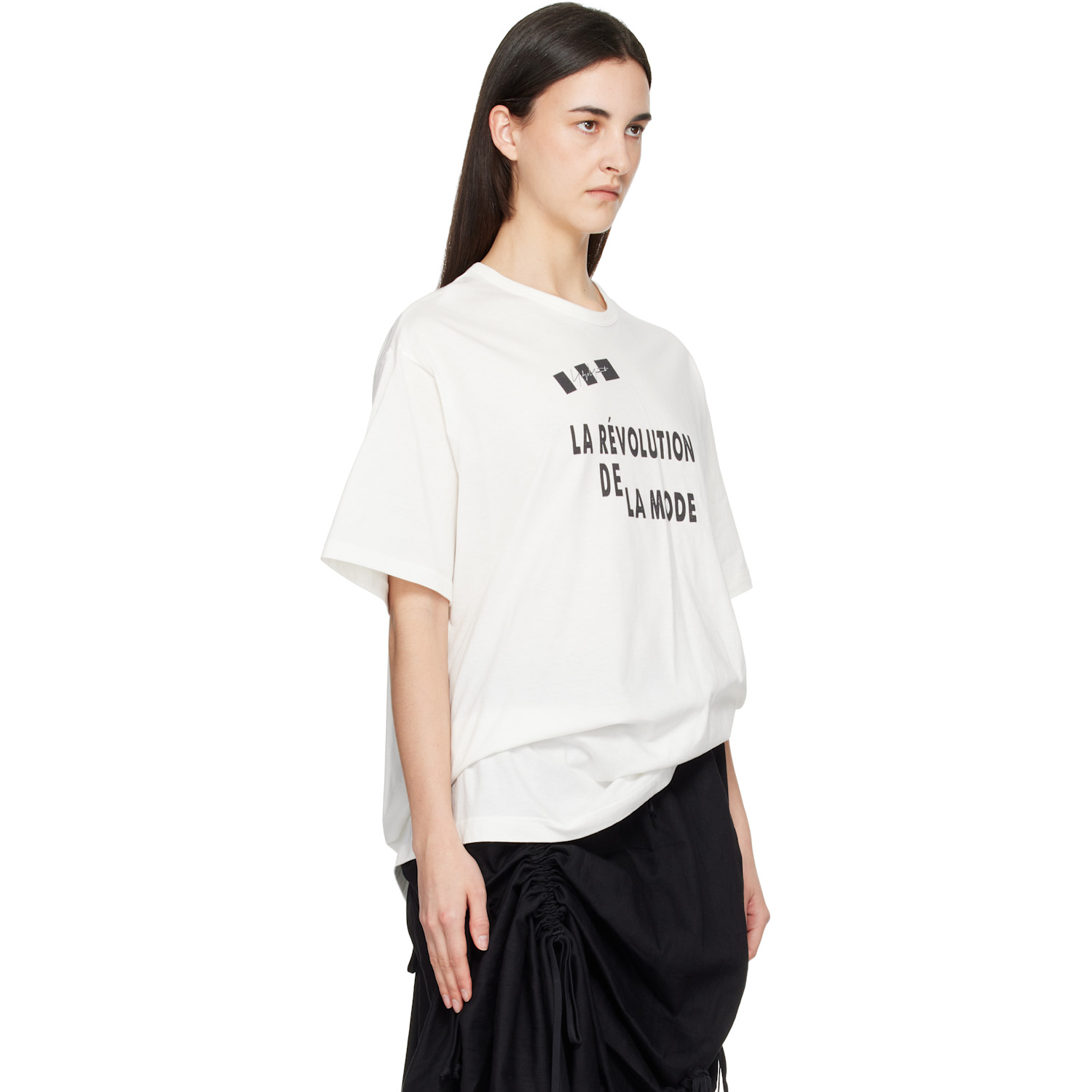  Yohji Yamamoto Off-white 'la Révolution' Short Sleeve T-shirt 