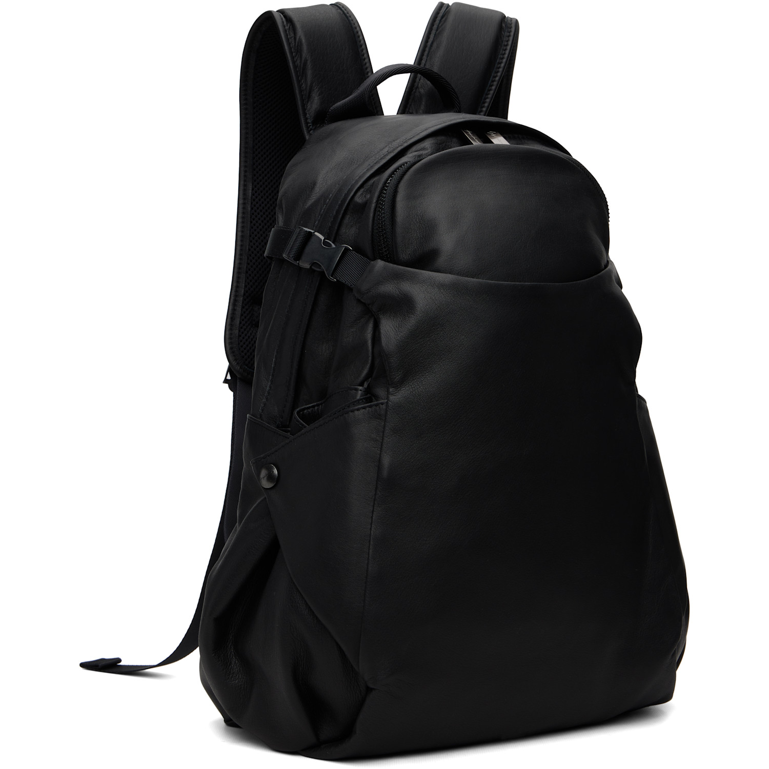  Yohji Yamamoto Black Leather Backpack 