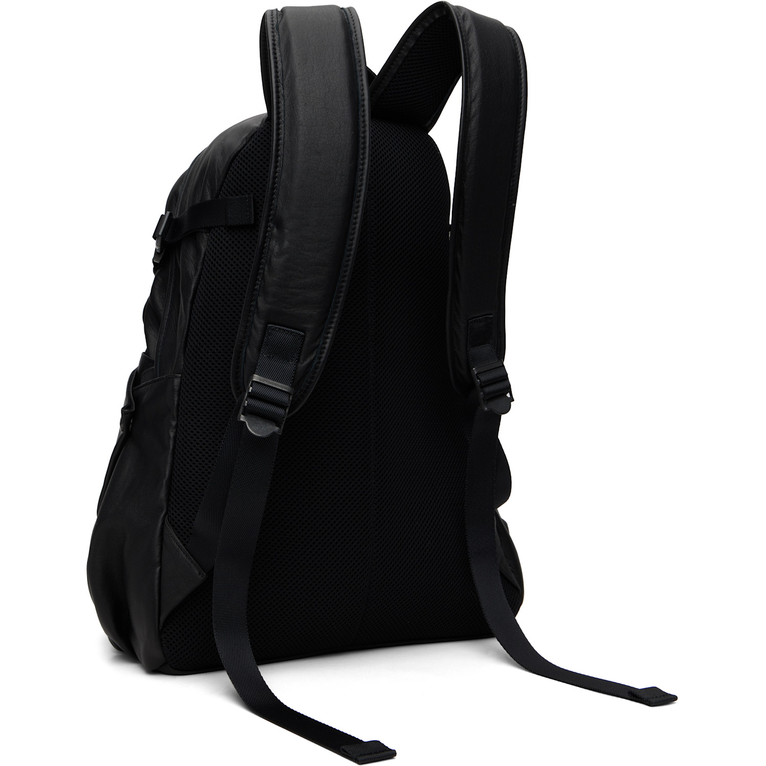  Yohji Yamamoto Black Leather Backpack 