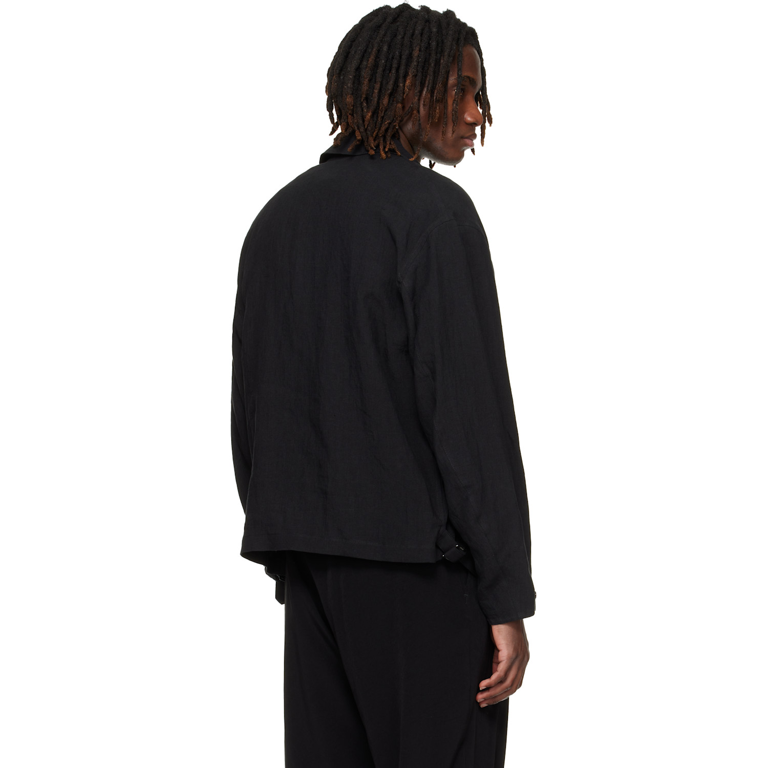  Yohji Yamamoto Black Zip Blouson Jacket 