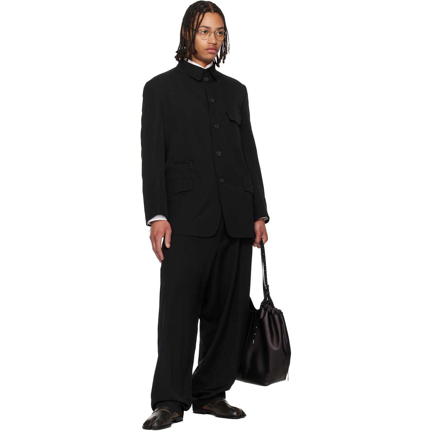 YOHJI YAMAMOTO Black Ta Tuxedo R-Standard Hakama II Trousers 