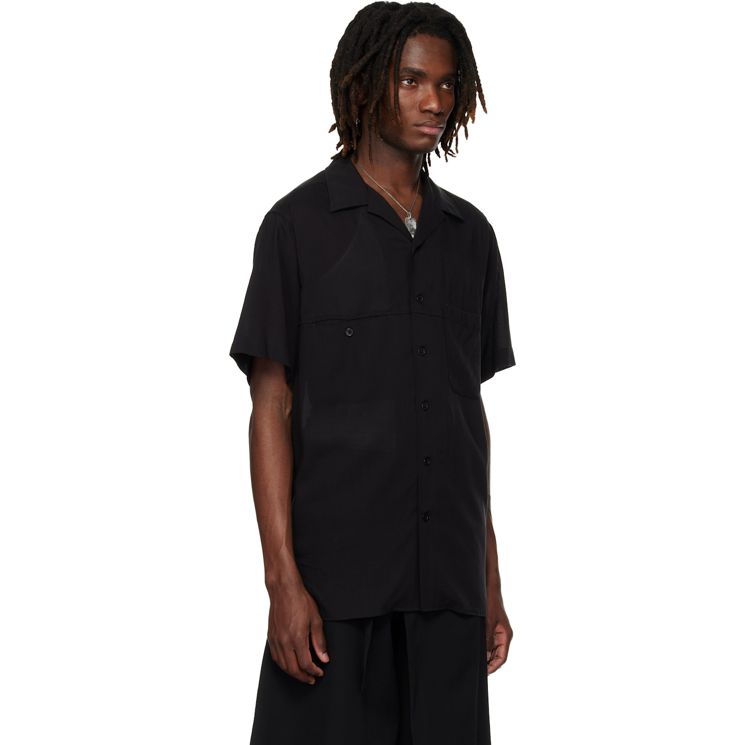  Yohji Yamamoto Black Panel B Shirt 