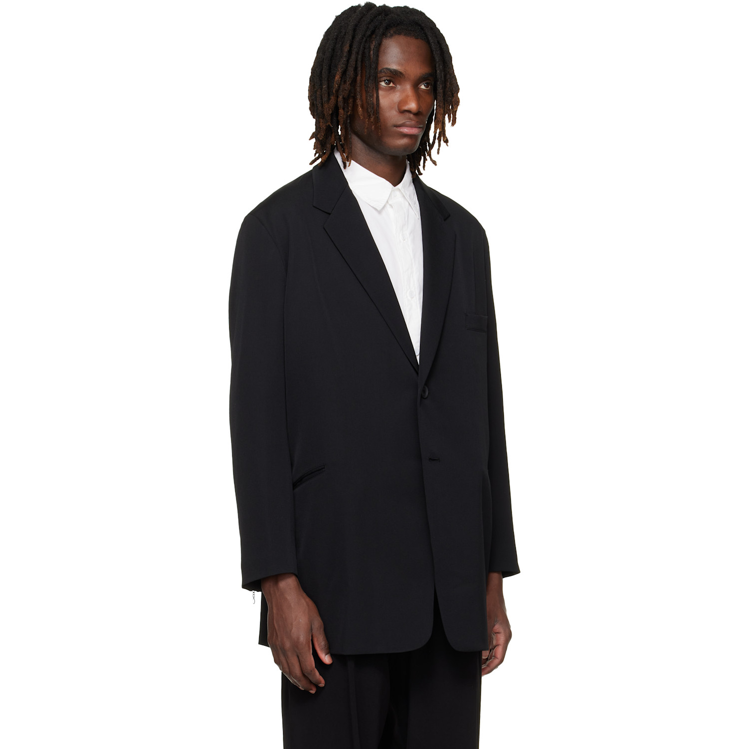  Yohji Yamamoto Black Double Button Blazer 
