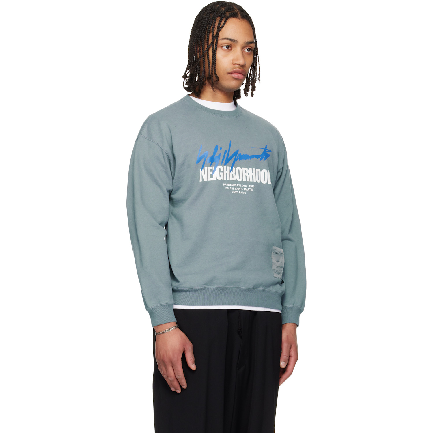  Yohji Yamamoto Gray Neighborhood Edition Ls Sweatshirt 