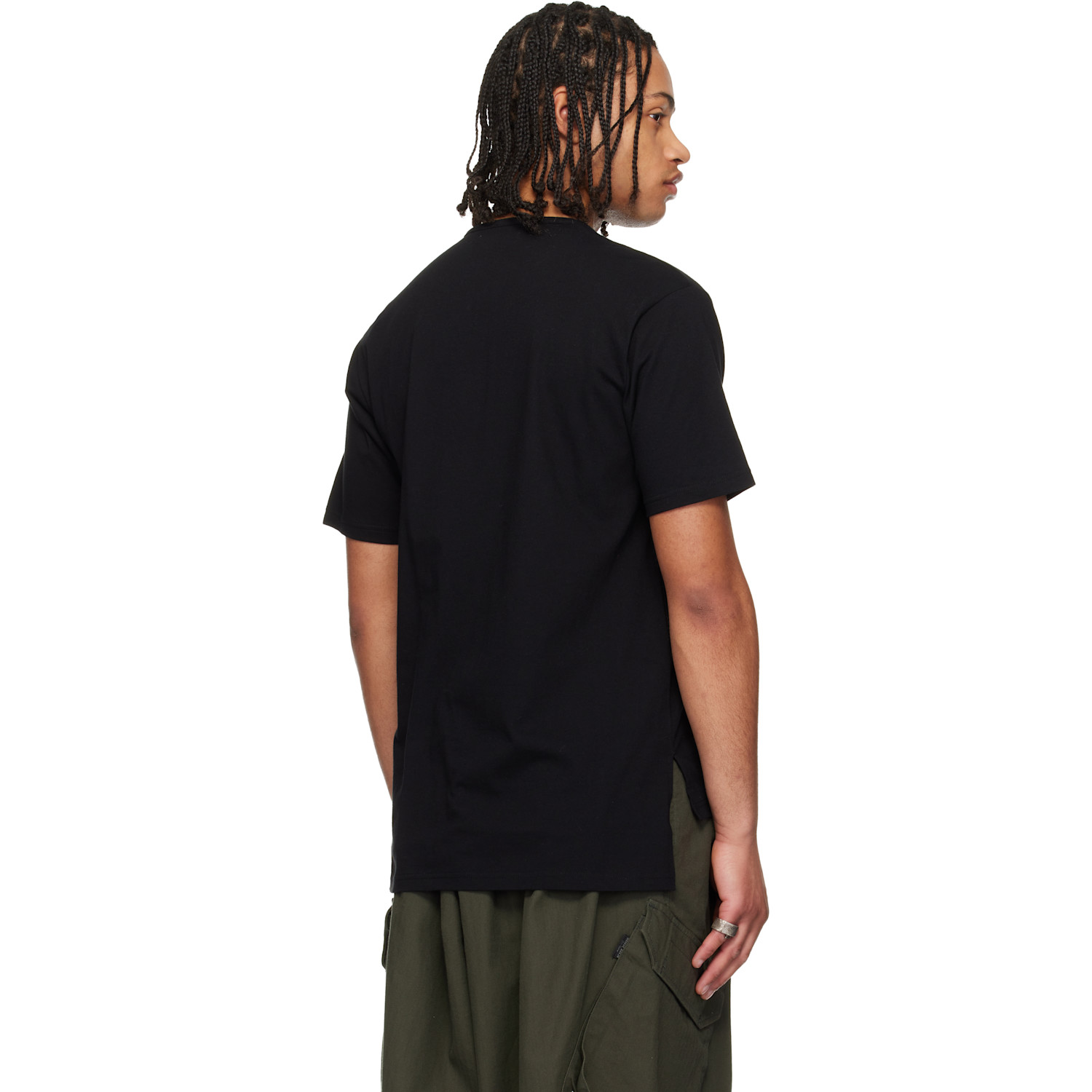  Yohji Yamamoto Black Asymmetrical Henley 