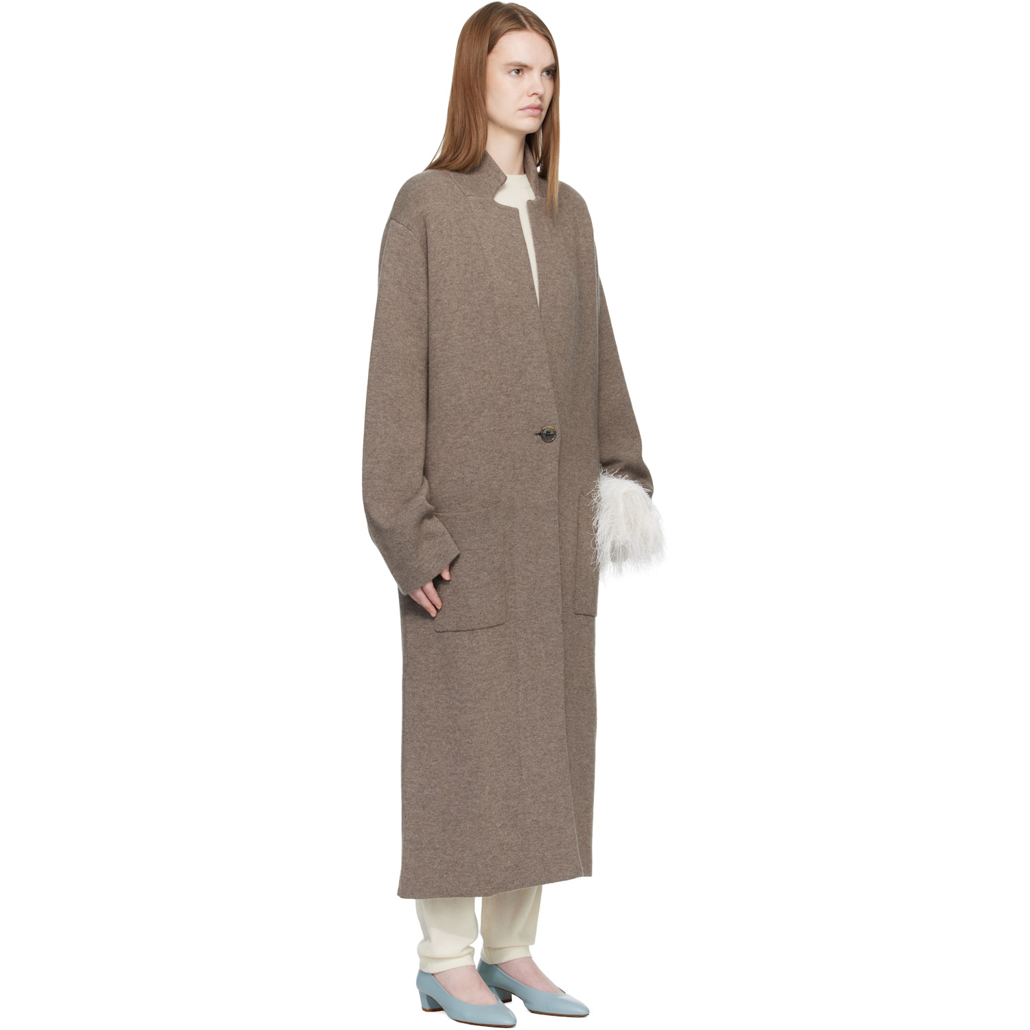 Lisa Yang Taupe 'the Amie' Coat 