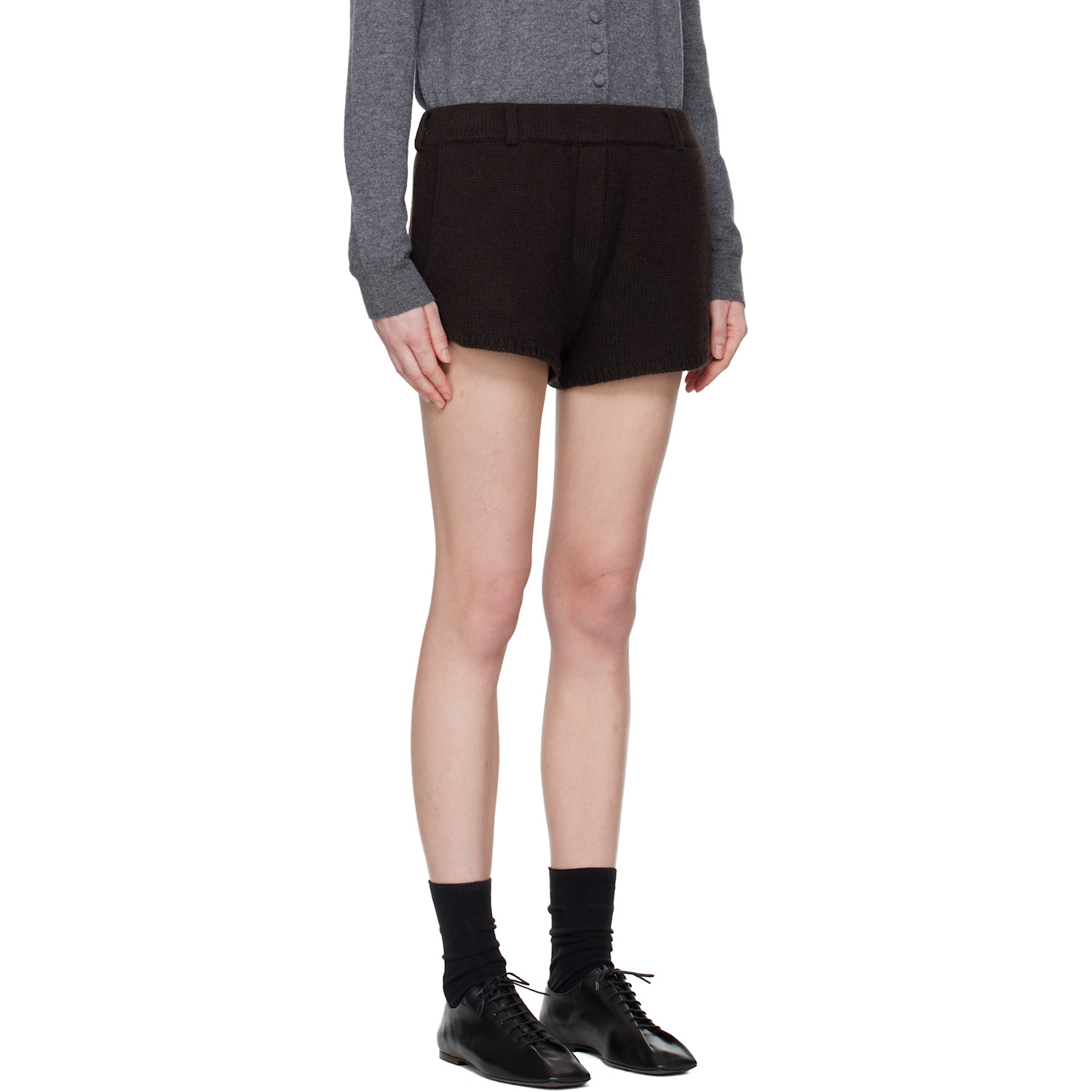  Lisa Yang Brown Annora Shorts 