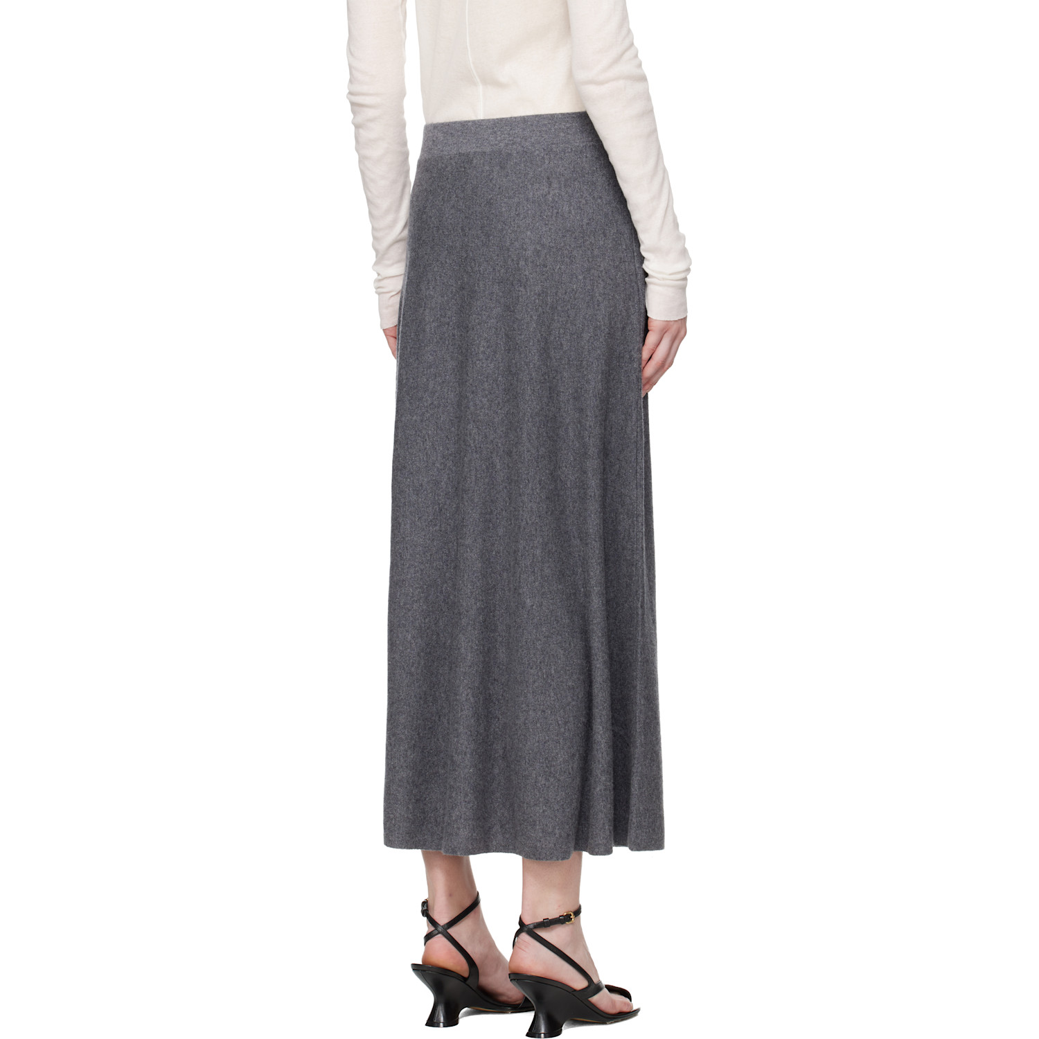  Lisa Yang Gray Torie Midi Skirt 