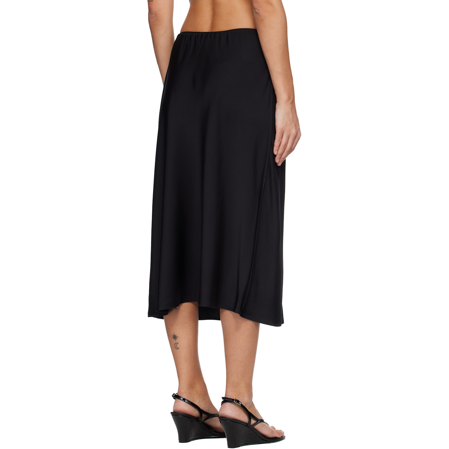  Lisa Yang Black Silk Midi Skirt 