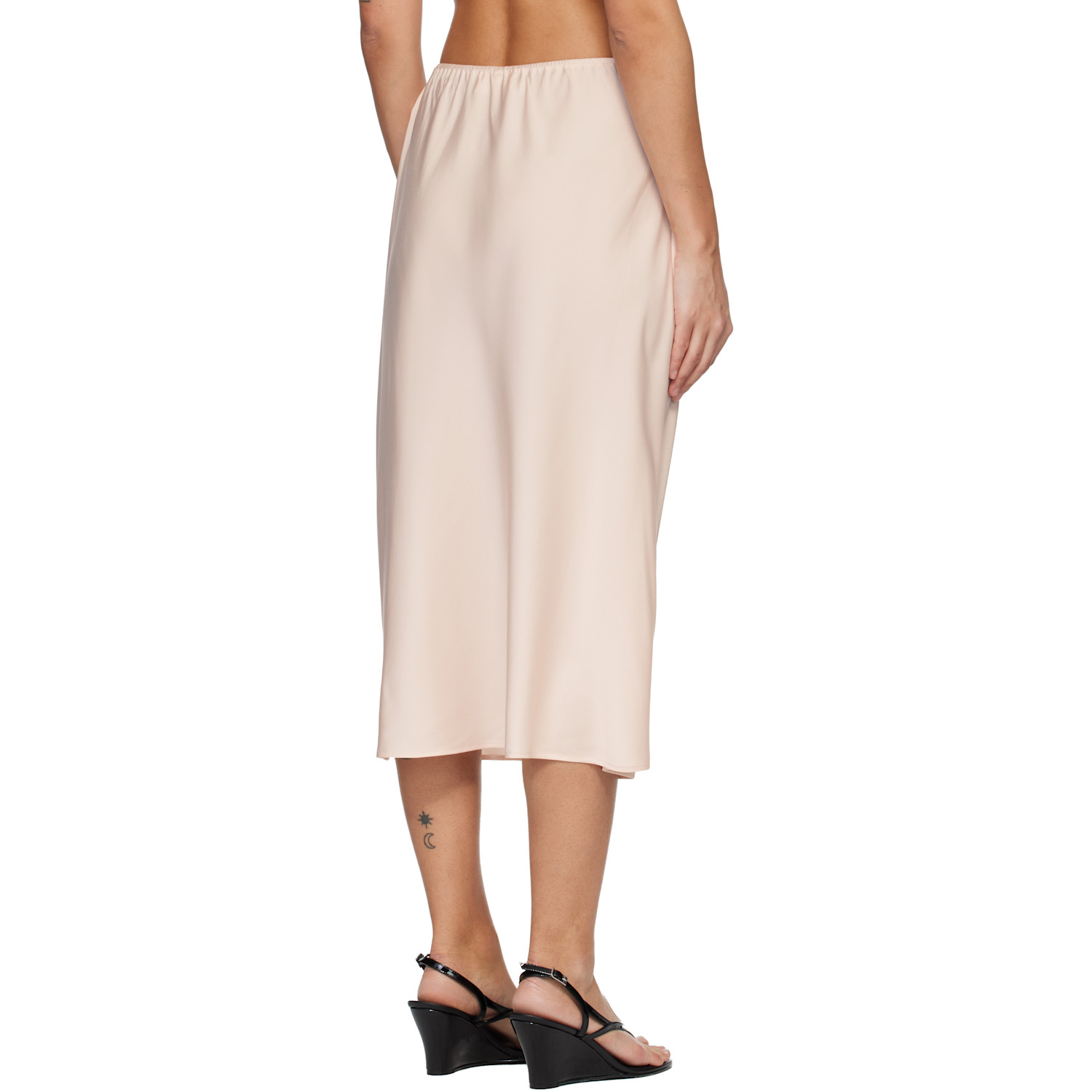  Lisa Yang Pink Silk Midi Skirt 