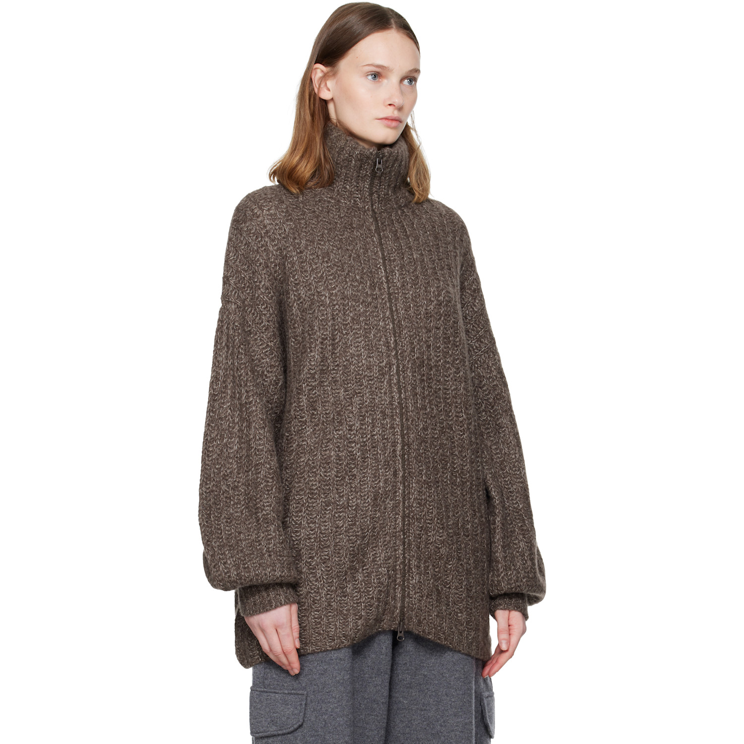  Lisa Yang Brown Marly Cardigan Jacket 