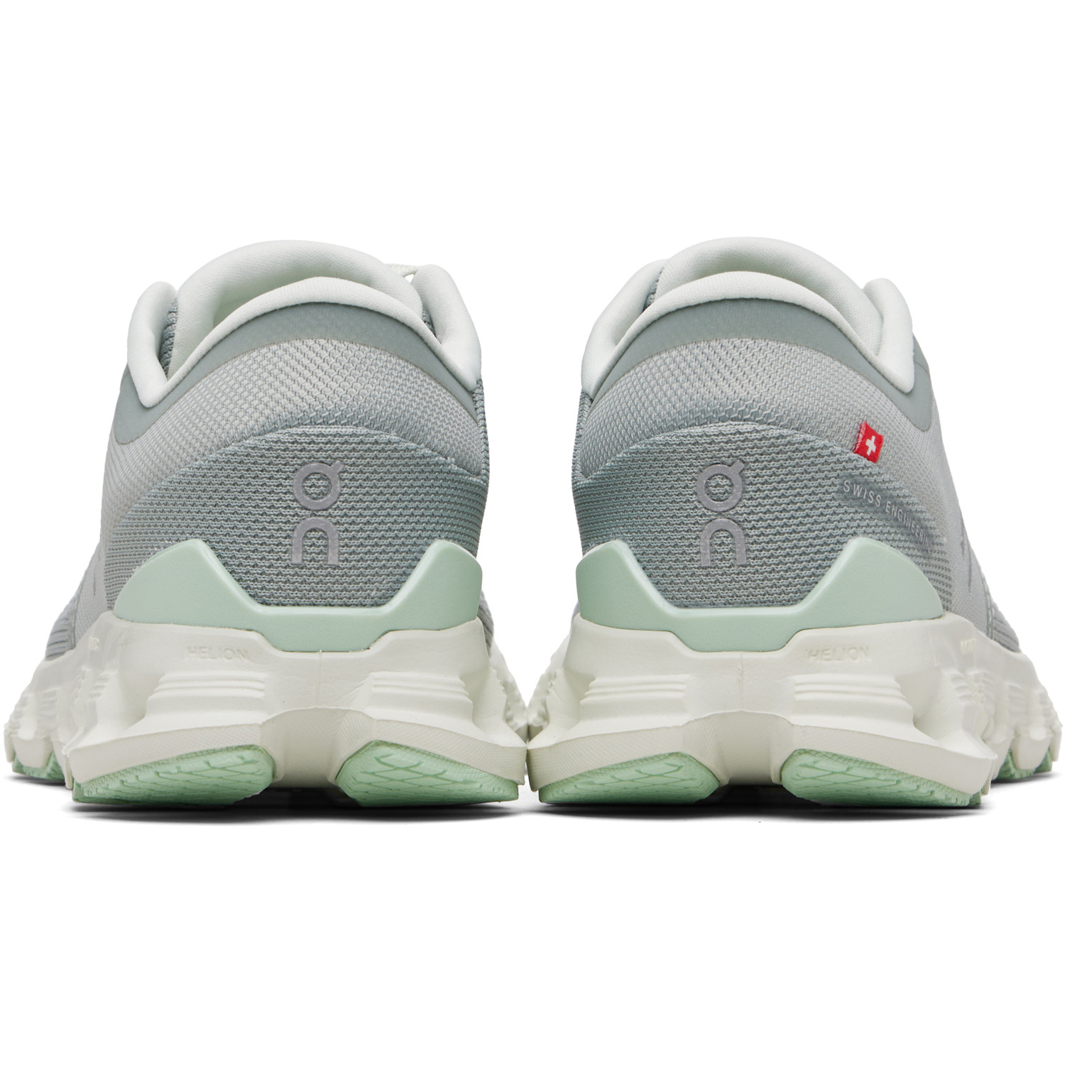  On Gray & Green Cloud X 4 Sneakers 