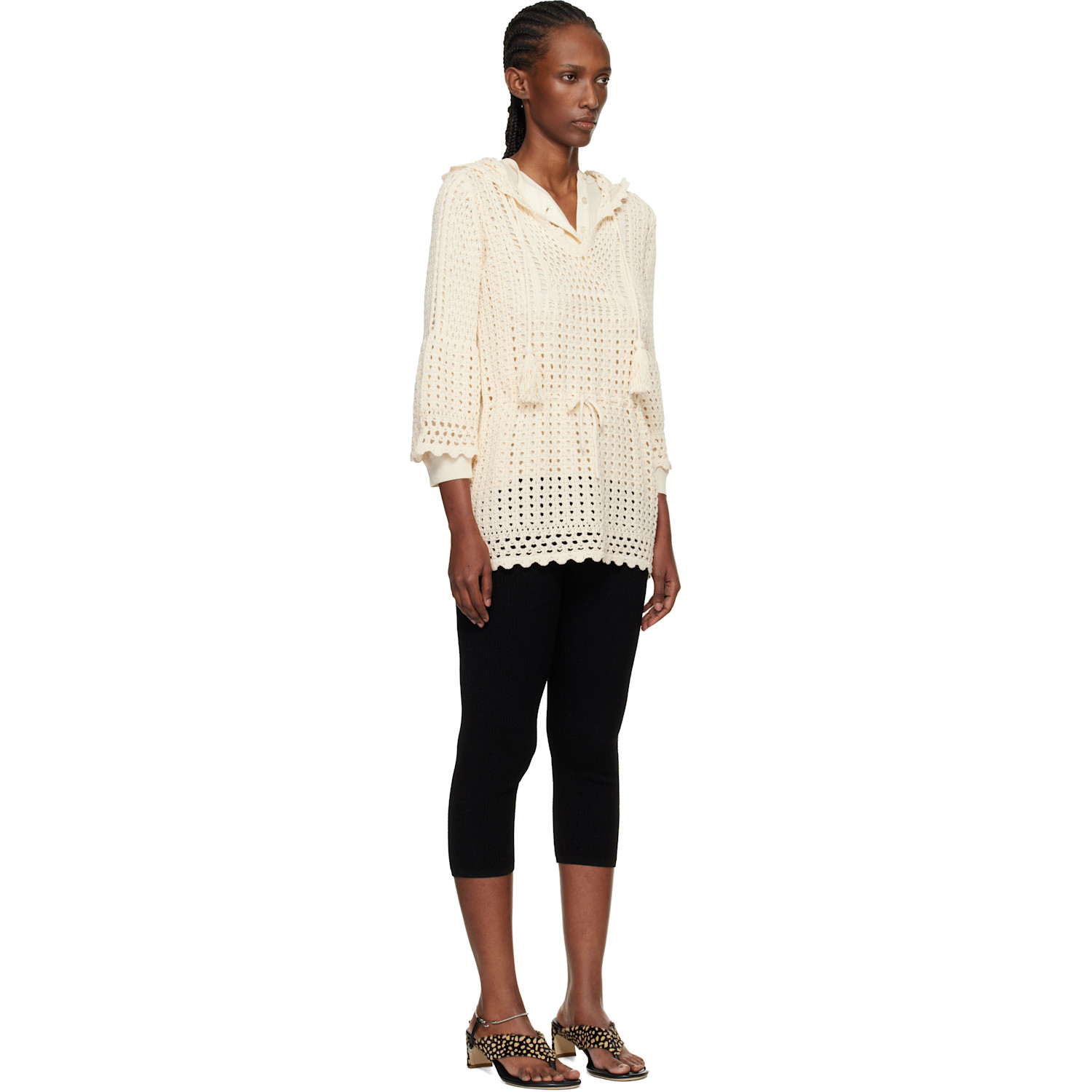  Isabel Marant Etoile Off-white Zaelle Summer Crochet Knit Minidress 