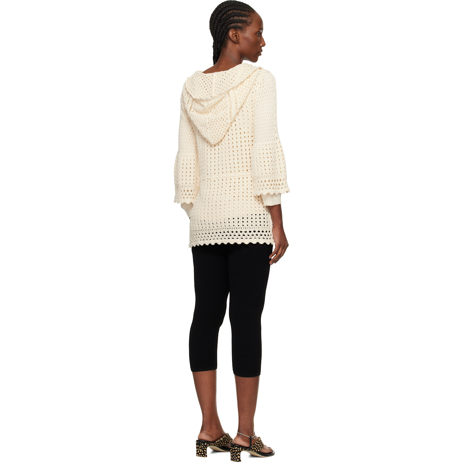  Isabel Marant Etoile Off-white Zaelle Summer Crochet Knit Minidress 