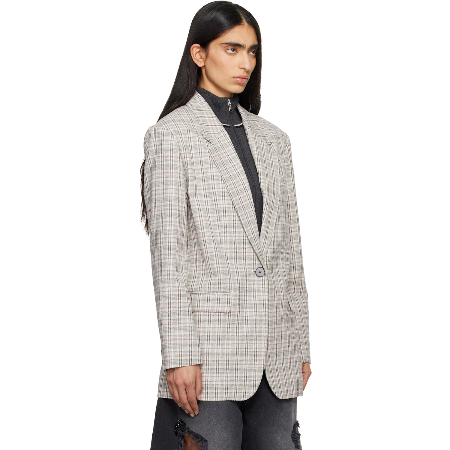  Isabel Marant Etoile Off White & Pink Selda Blazer 