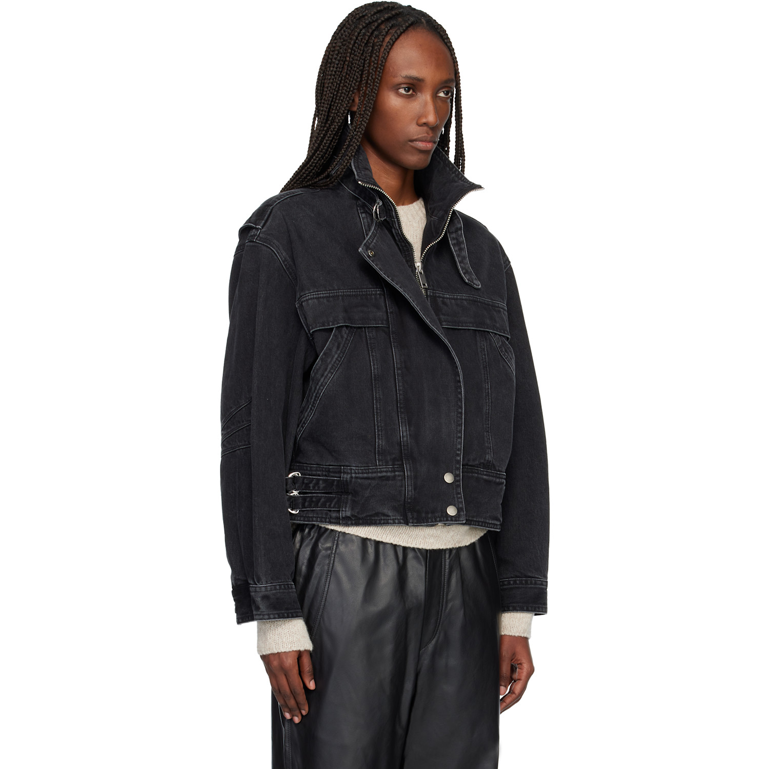  Isabel Marant Etoile Black Joseline Denim Jacket 