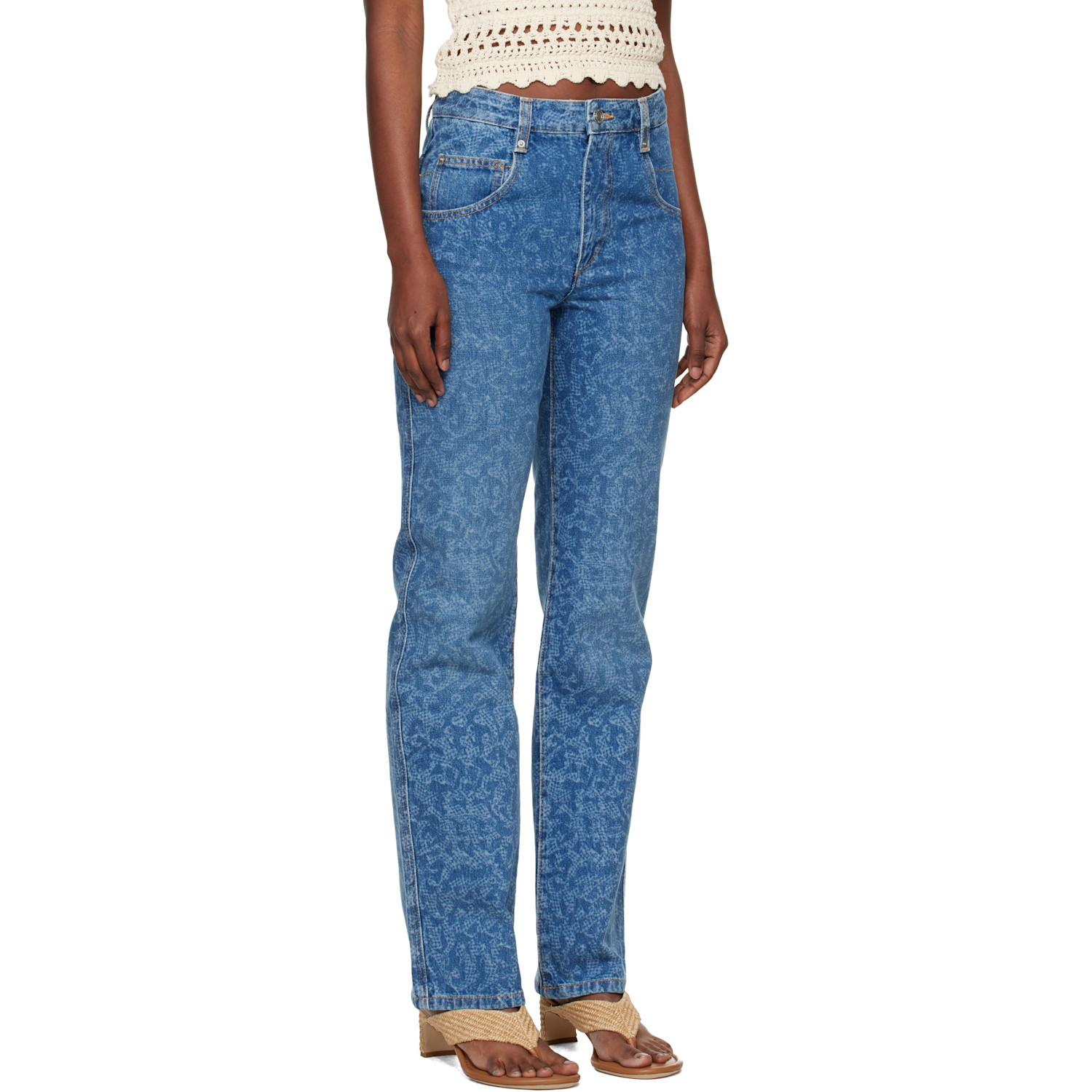  Isabel Marant Etoile Blue Straight Brinsa Summer Laser Jeans 