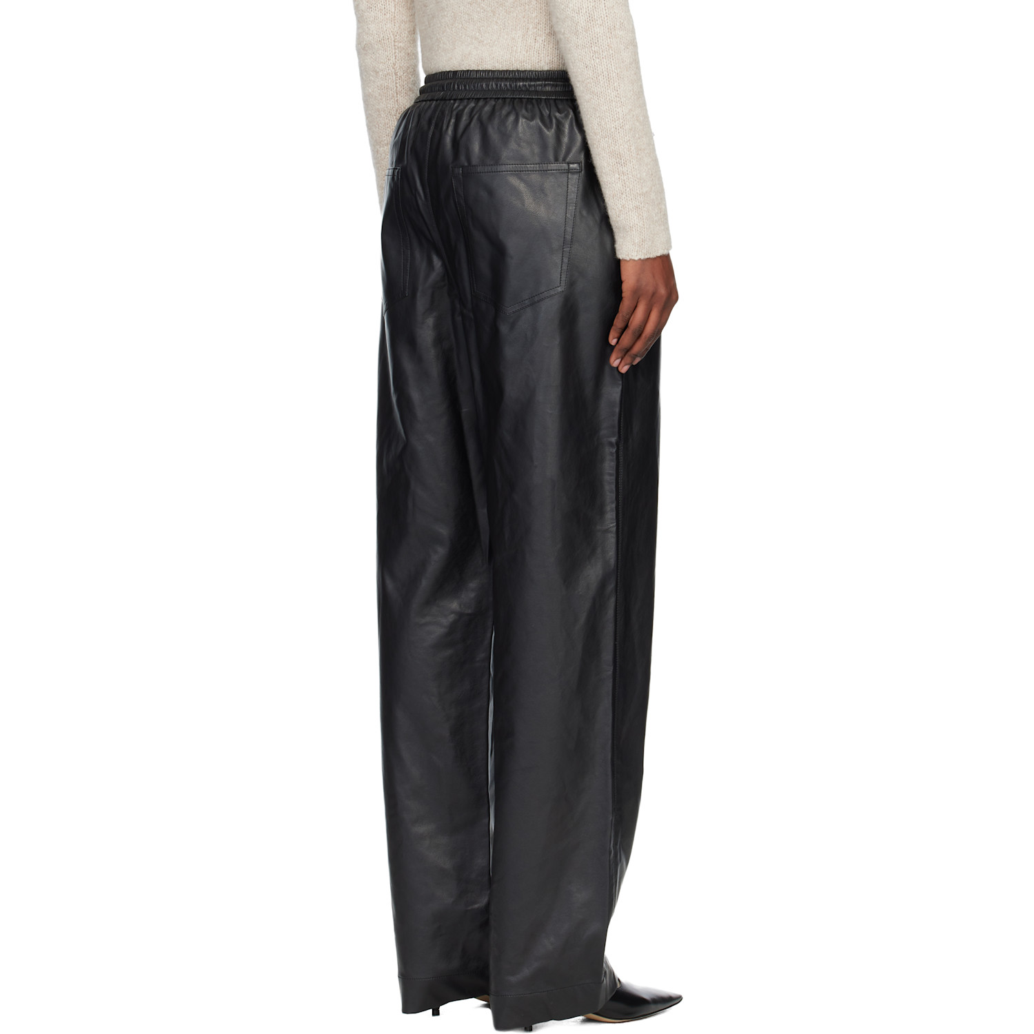  Isabel Marant Etoile Black Nereane Faux-leather Trousers 