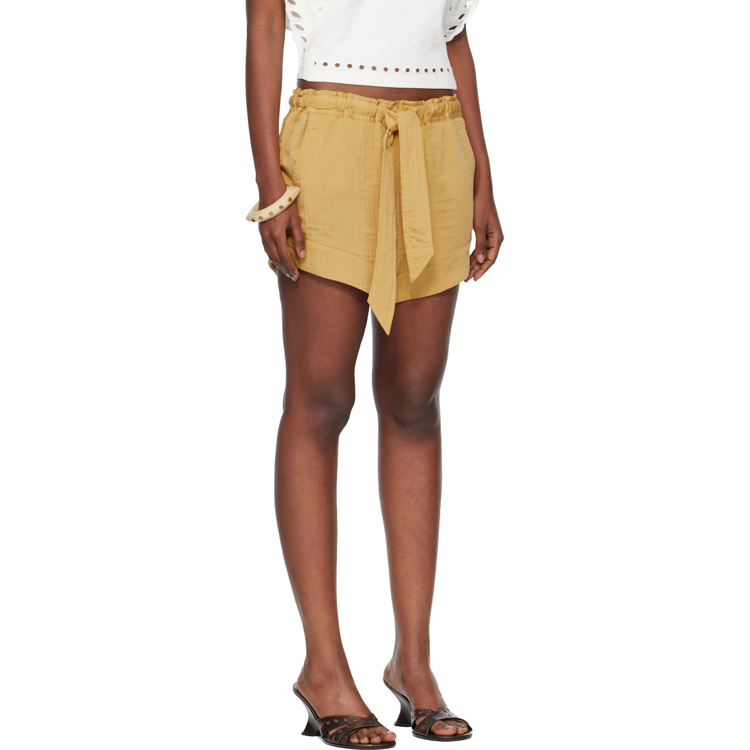  Isabel Marant Etoile Tan Birva Shorts 