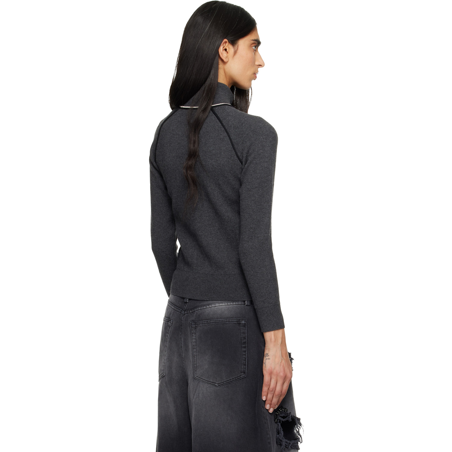  Isabel Marant Etoile Gray Lanya Cardigan Jacket 