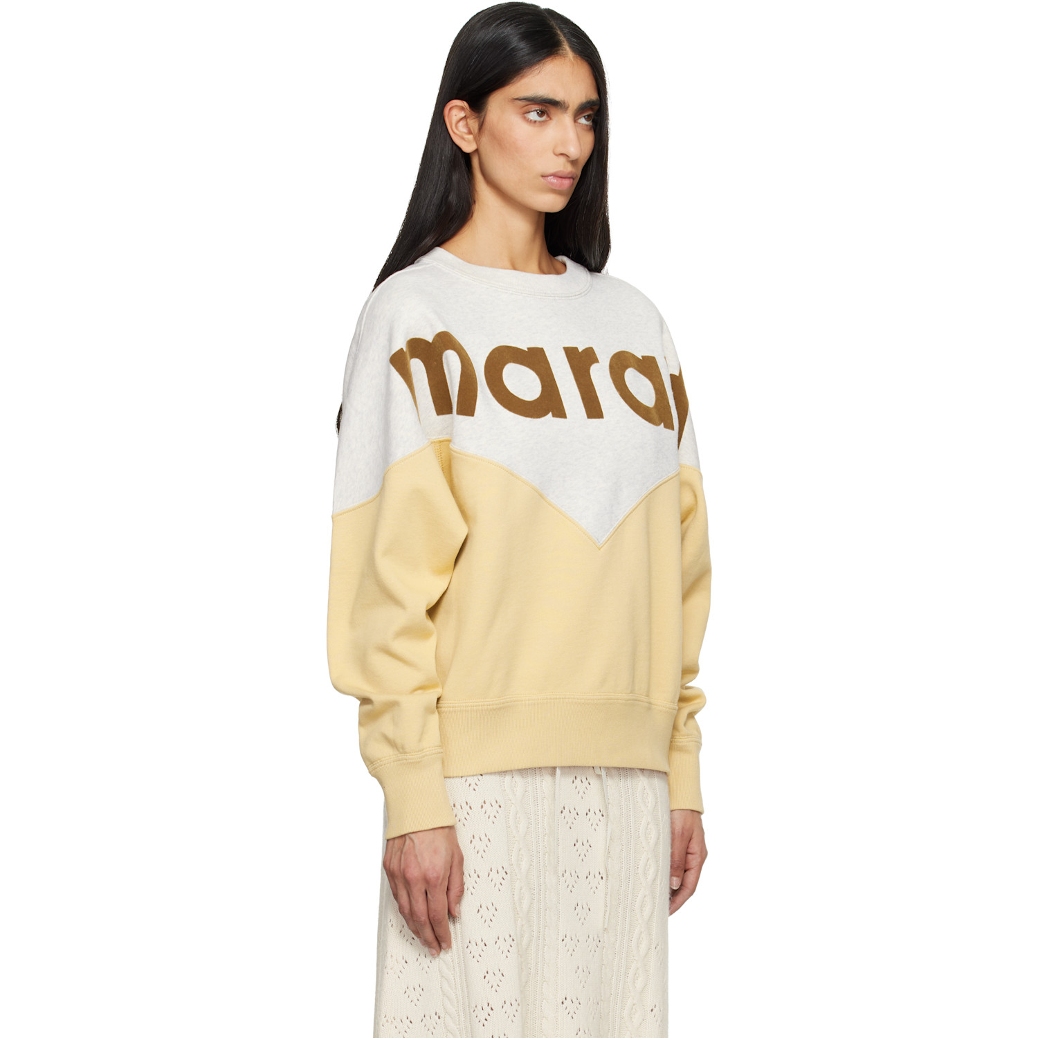  Isabel Marant Etoile Gray & Yellow Houston Sweatshirt 